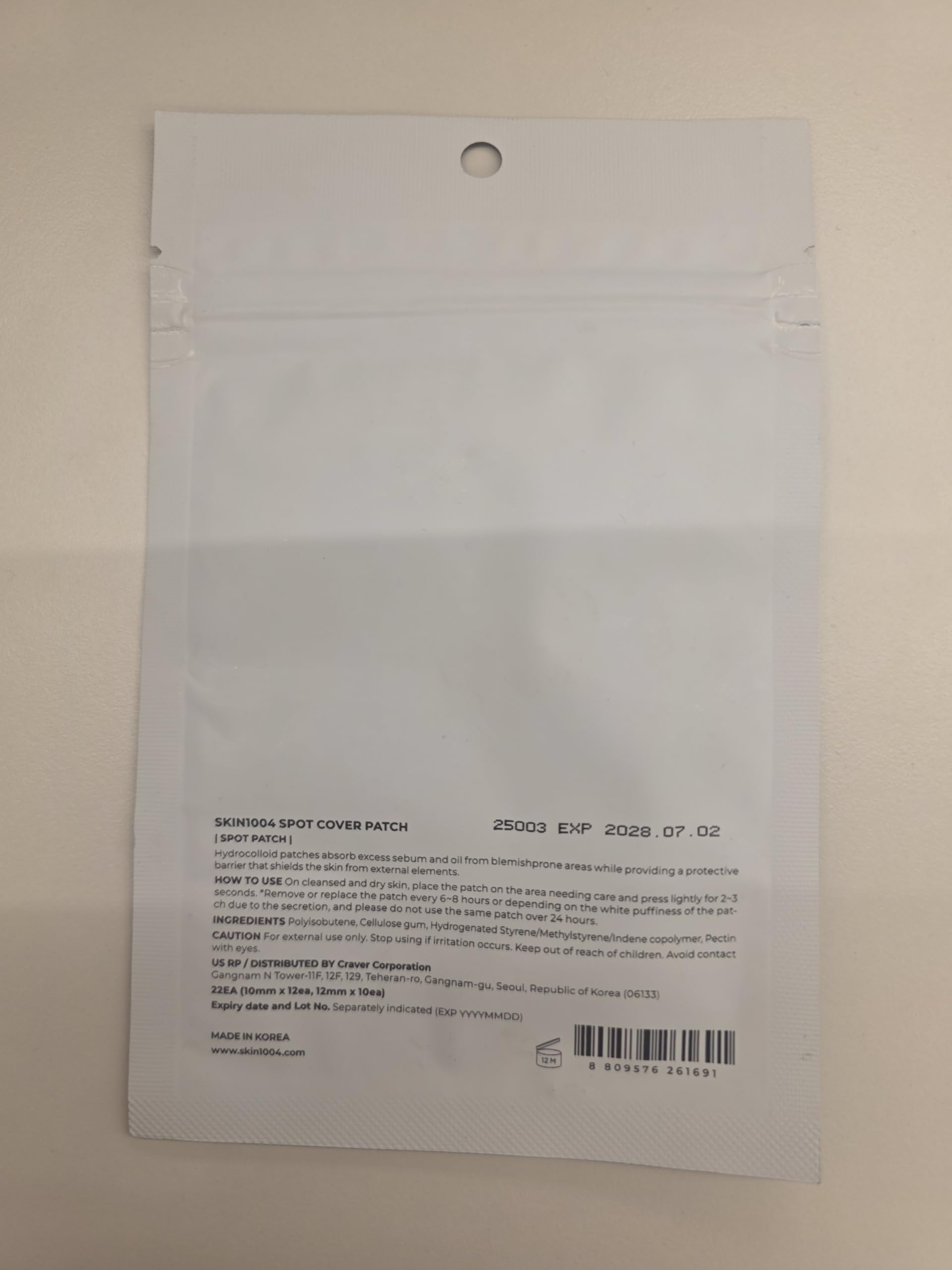 SKIN1004 Tea Trica Spot Cover Patch, Spot Patches for Blemish Prone Skin, Clear Hydrocolloid Pimple