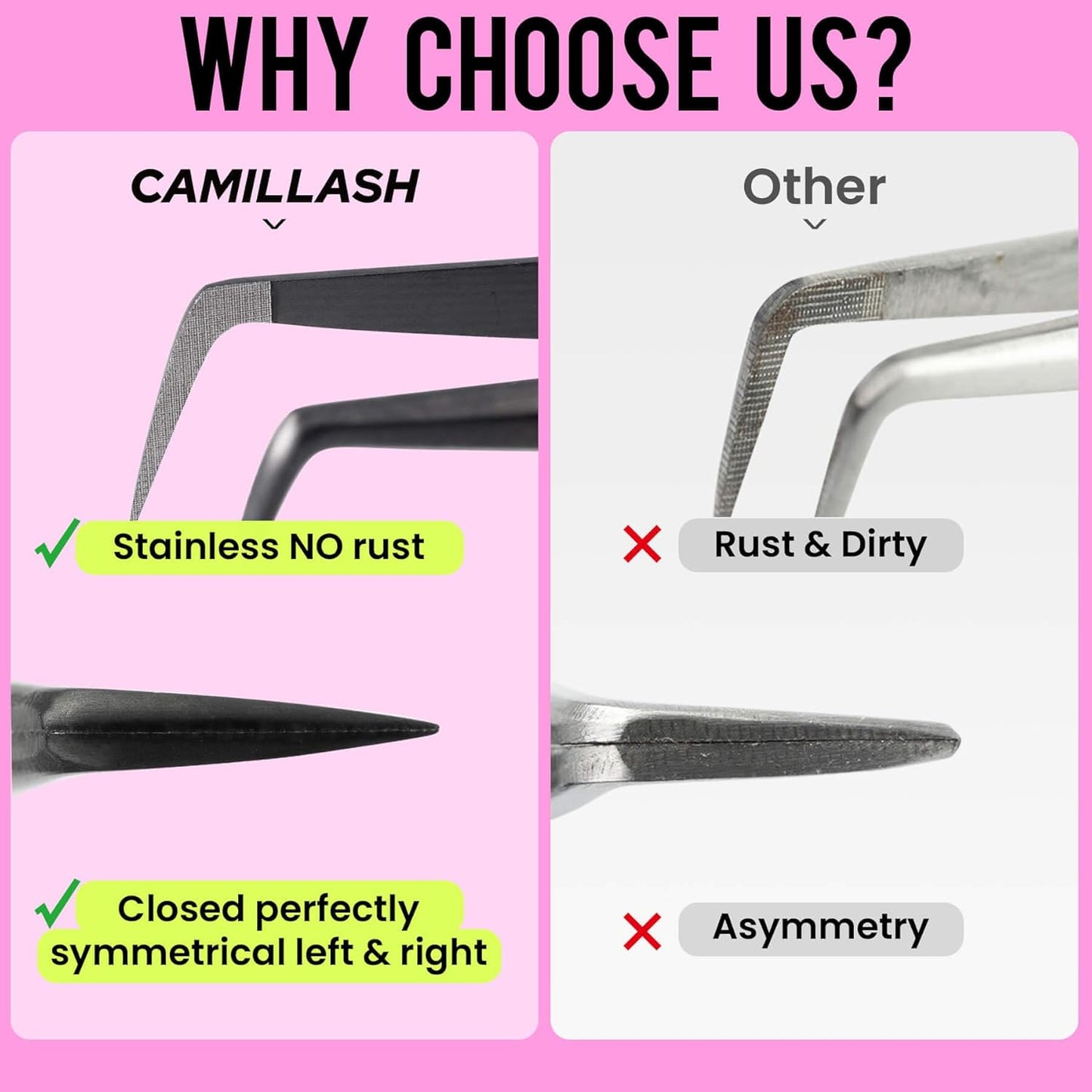 Fiber Tip Lash Tweezers For Eyelash Extension 4 Pcs Tweezers Professional Artist Tech Work Kit Tools,Best Volume Eyelash Lashes Extensions Precision Supplies Volume Boot 90 45 Degree(Omber pink)