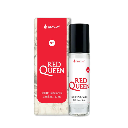 Well's Oil Roll-On Perfume Oil (Red Queen) | Forest Fruit Notes | Long-Lasting | Paraben-Free | 0.33 Fl Oz / 10 ml