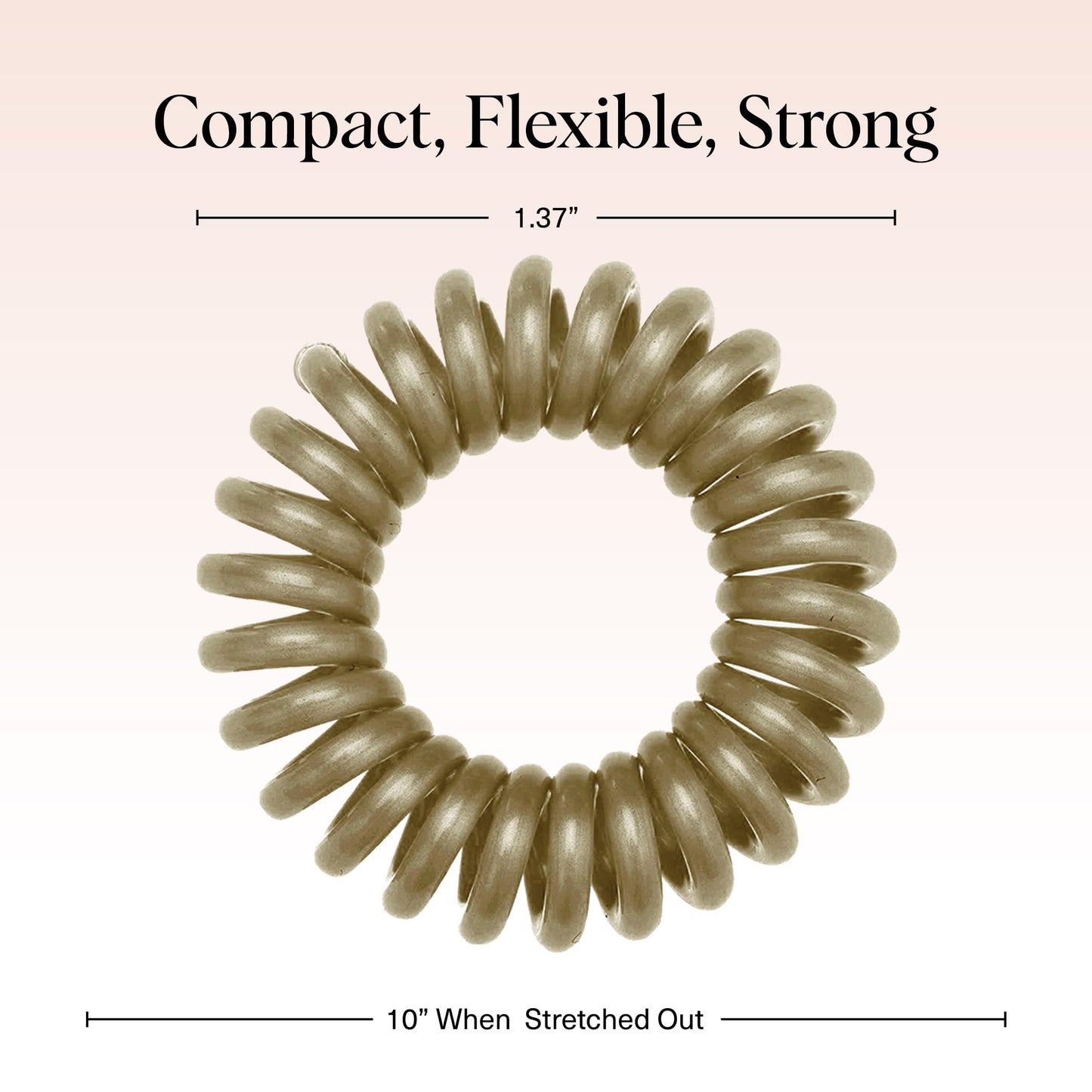 Kitsch Spiral Hair Ties for Women - Durable Hair Accessories - Blonde, 8pcs