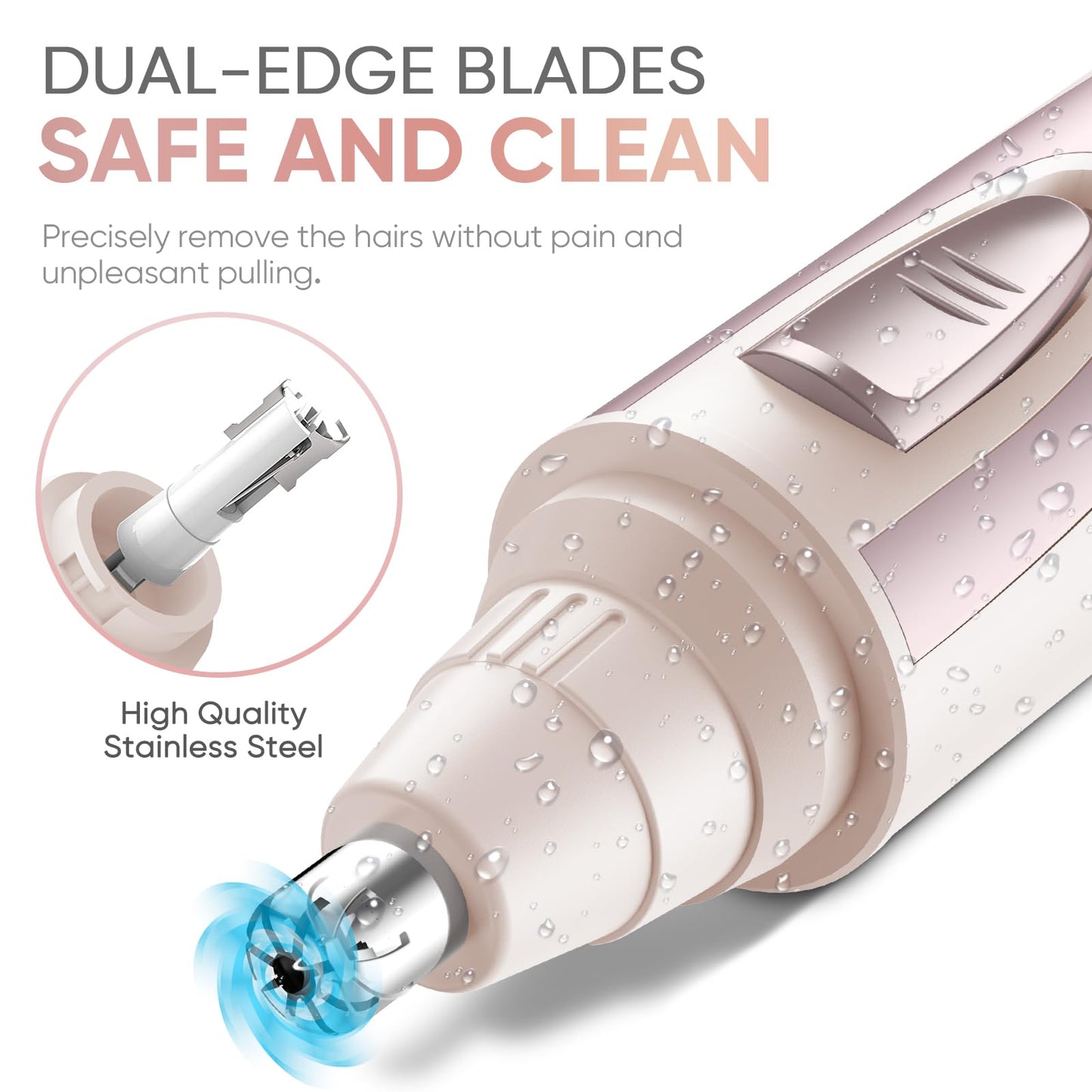 Ear and Nose Hair Trimmer Clipper - 2026 Professional Painless Eyebrow & Facial Hair Trimmer for