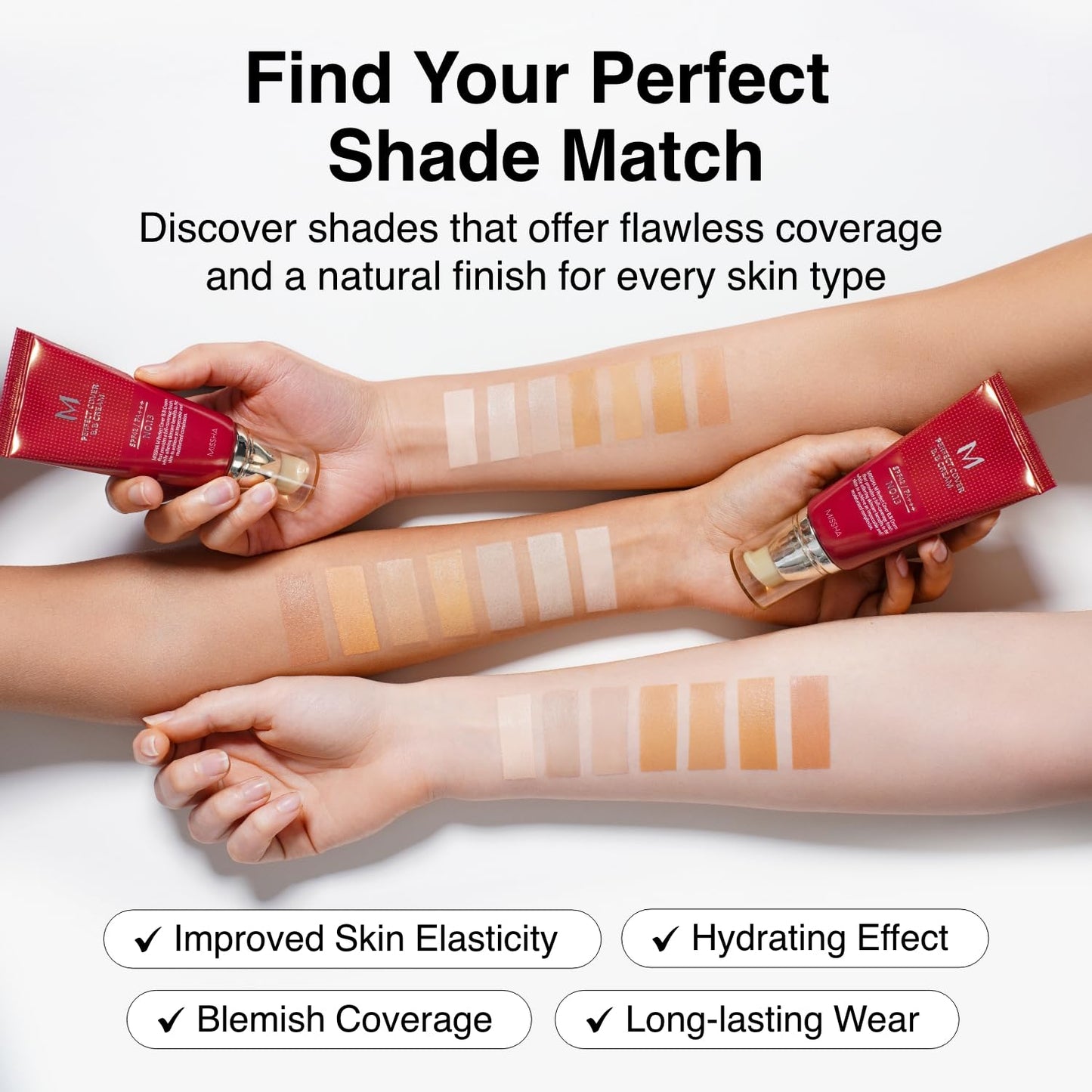 MISSHA M PERFECT COVER BB CREAM #27 SPF 42 PA+++ 50ml-Lightweight, Multi-Function, High Coverage