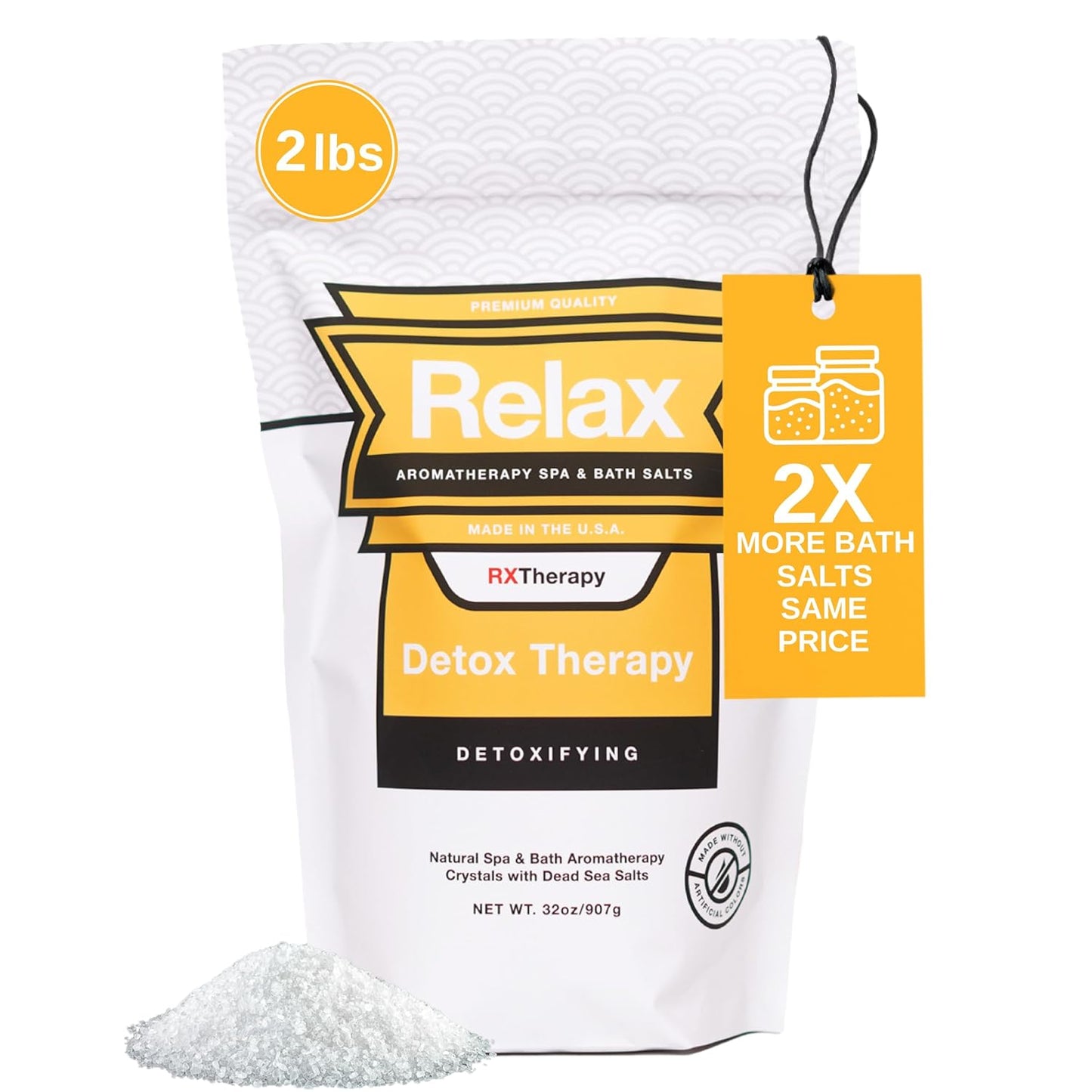 Relax Spa & Bath, Epsom & Dead Sea Salts, Aromatherapy Bath Salts for Hot Tub, Bath, or Spa, Infused with Magnesium, Detox Therapy