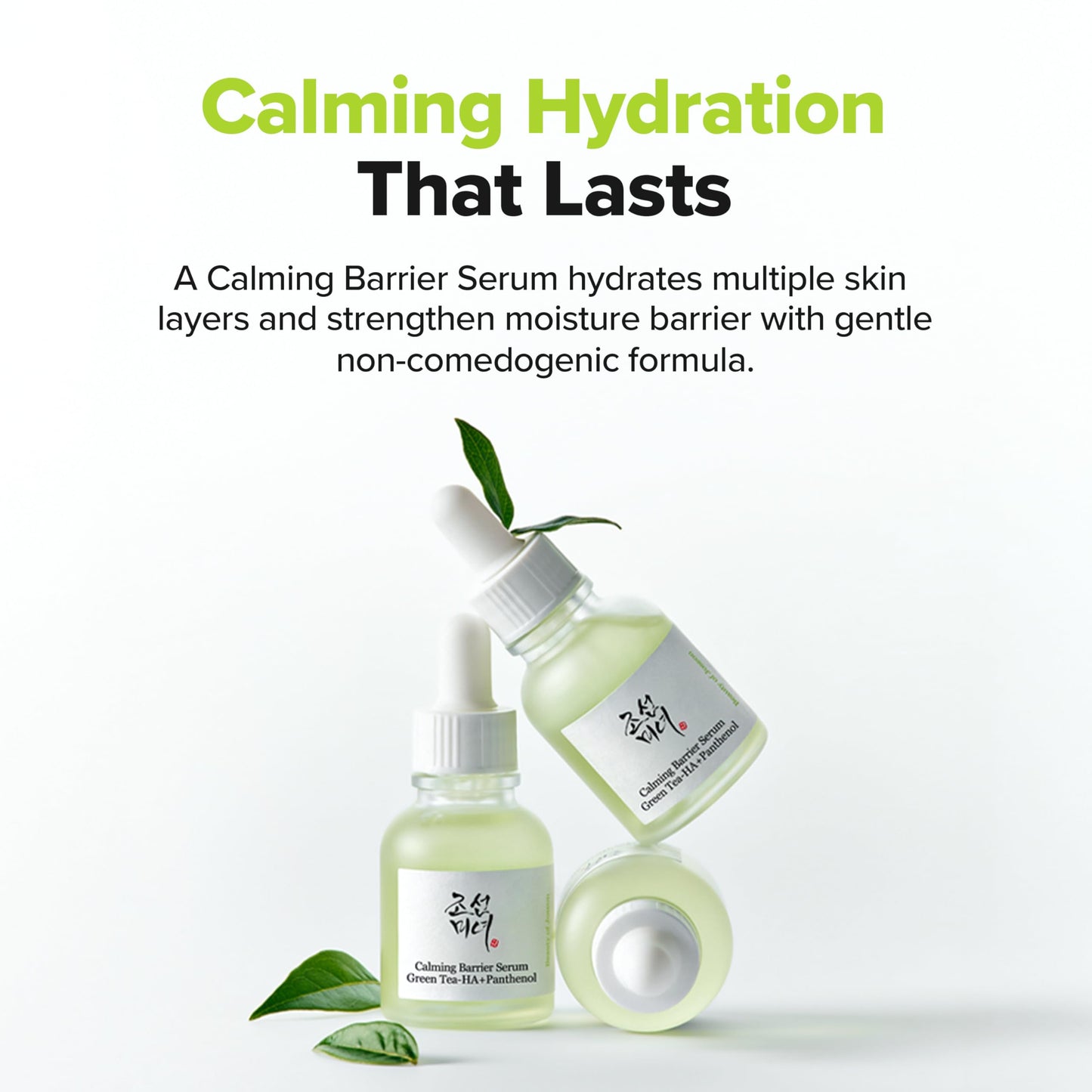 Beauty of Joseon Calming Barrier Serum Green Tea-HA™ + Pathenol | Daily Korean Skincare for Dry and