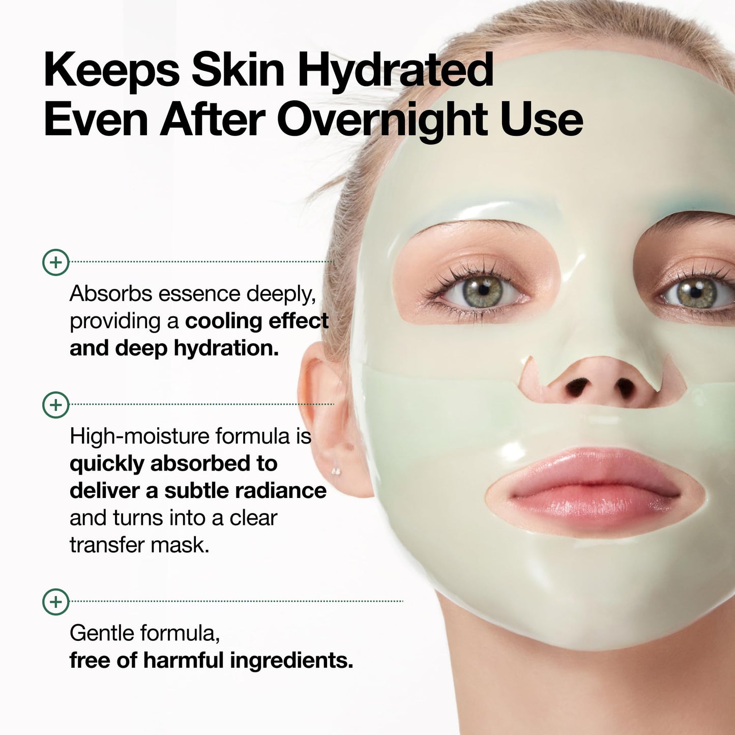 Anua Heartleaf 70 Soothing Collagen Mask, Overnight Face Mask for Sensitive Skin, Hyaluronic Acid
