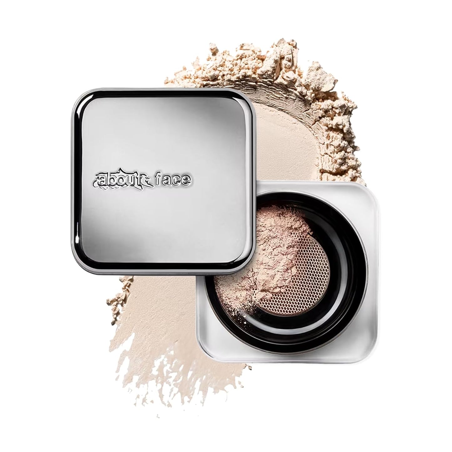 about-face Curtain Call Set & Smooth Loose Powder Bow – Lightweight, Oil-Absorbing Setting Powder with Rice Starch & Corn-Based Talc Alternative – Vegan, Cruelty-Free, – 0.35oz (Translucent)