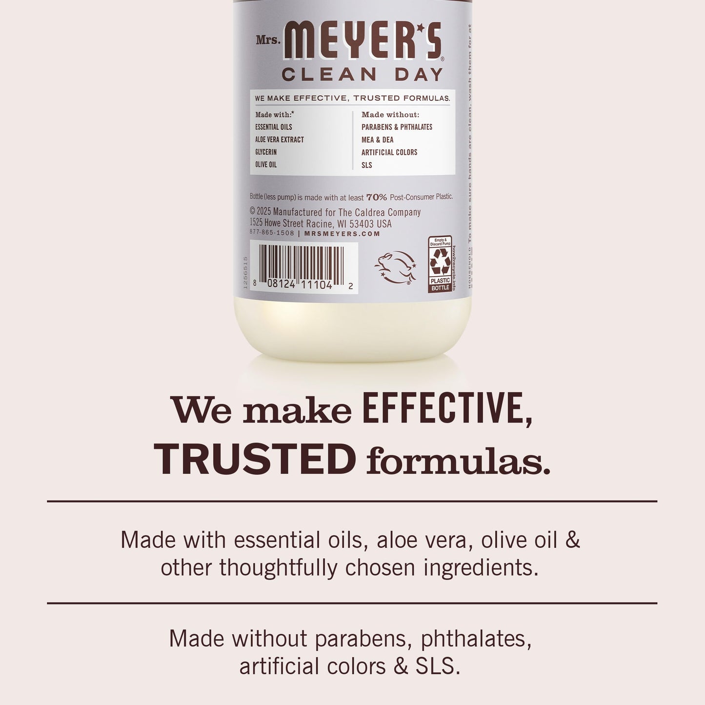 MRS. MEYER'S CLEAN DAY Hand Soap, Lavender Scent, 12.5 Fl Oz Bottle - 3 Pack