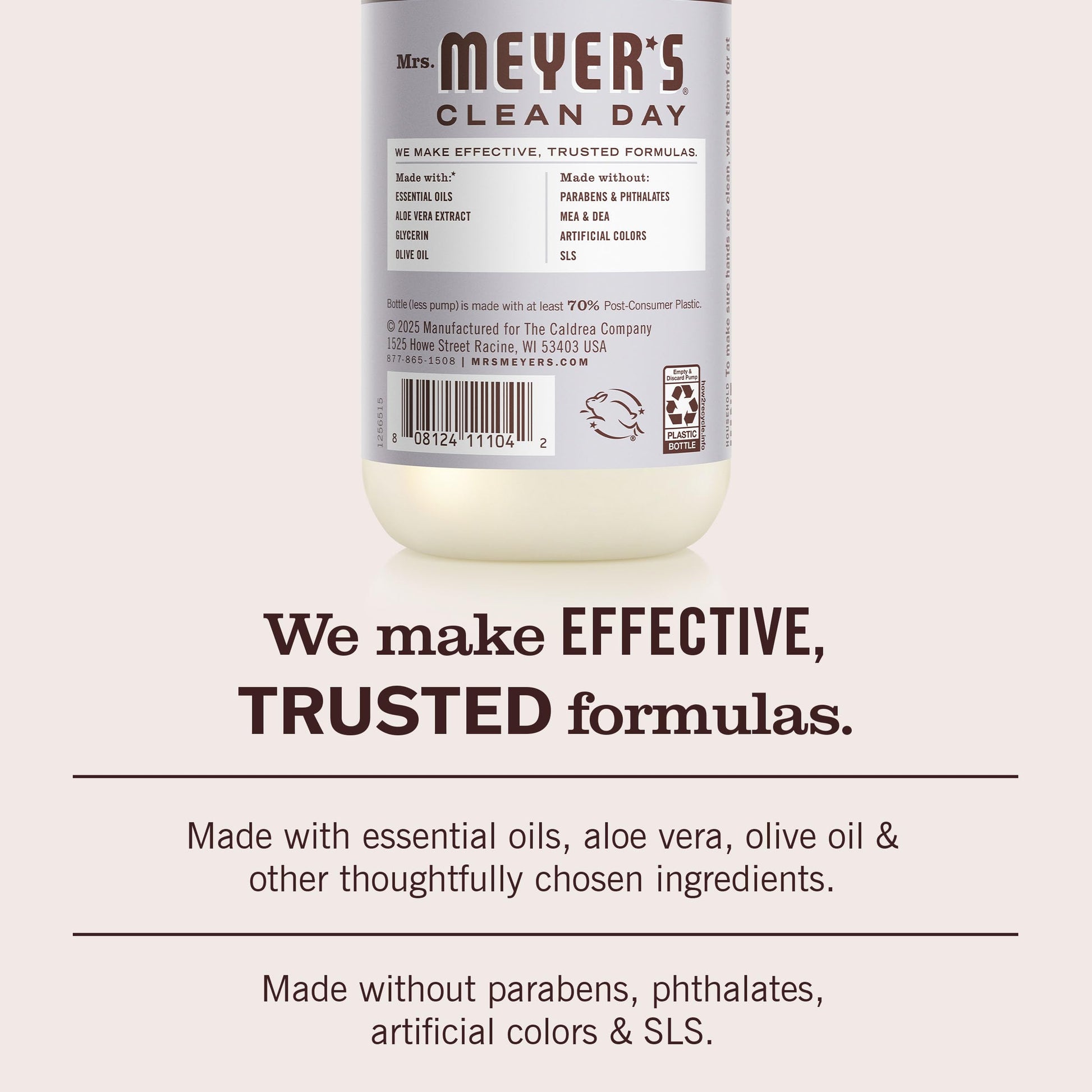 MRS. MEYER'S CLEAN DAY Hand Soap, Lavender Scent, 12.5 Fl Oz Bottle - 3 Pack