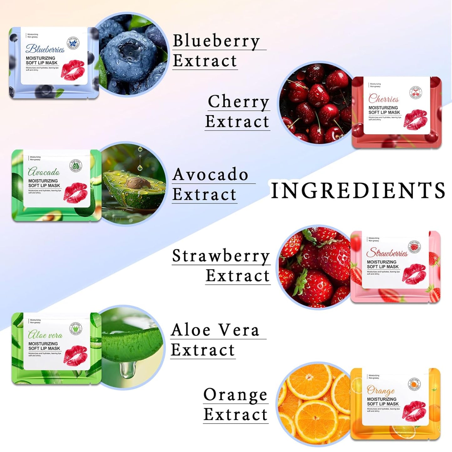 30PCS Moisturizing Lip Masks Set, Overnight Bulk Lip Patches, Long-lasting Hydrating Sleeping Lip Plumping Masks for Women 04