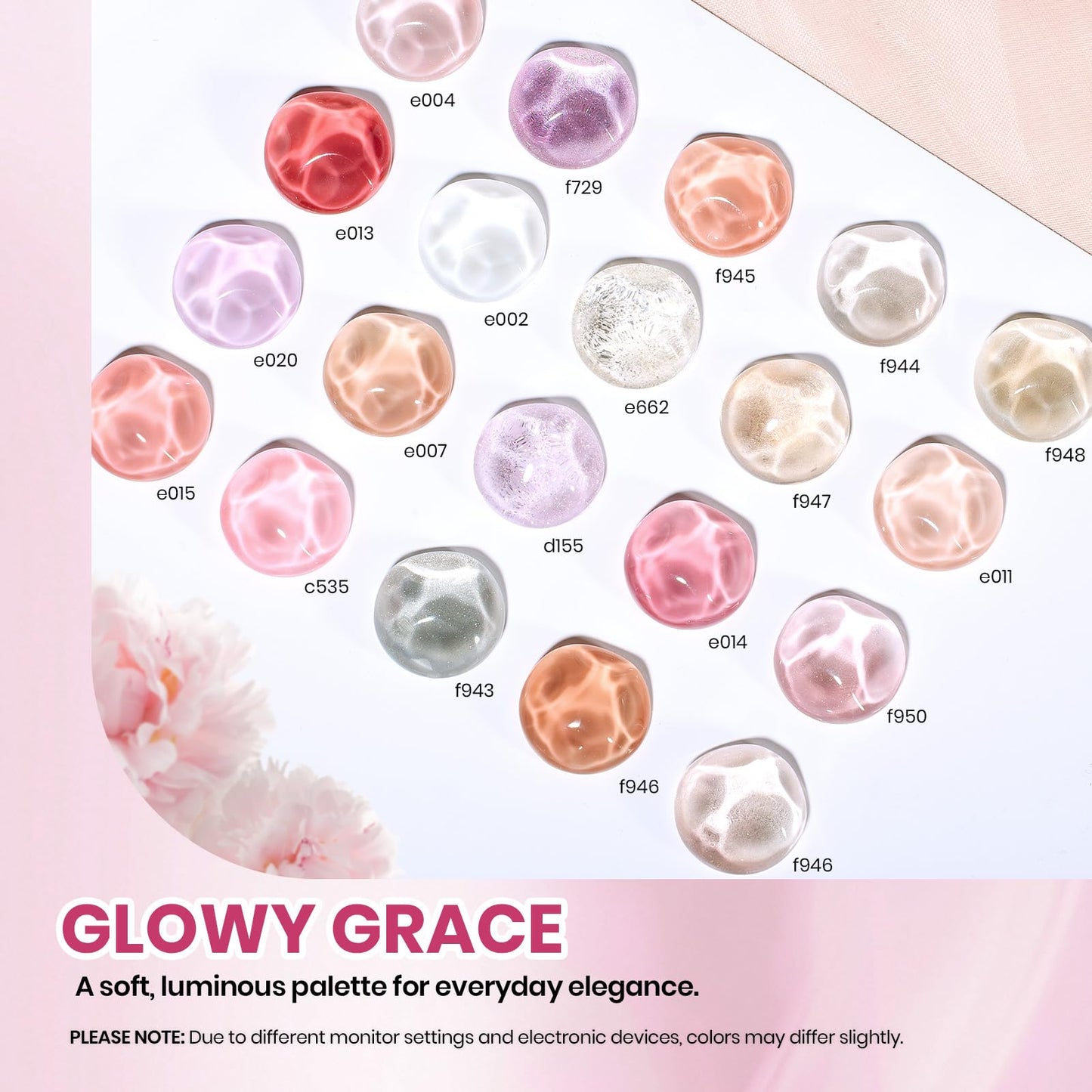 Beetles Cat Eye Gel Nail Polish Set, 36 Colors Jelly Shimmer Nail Gel
