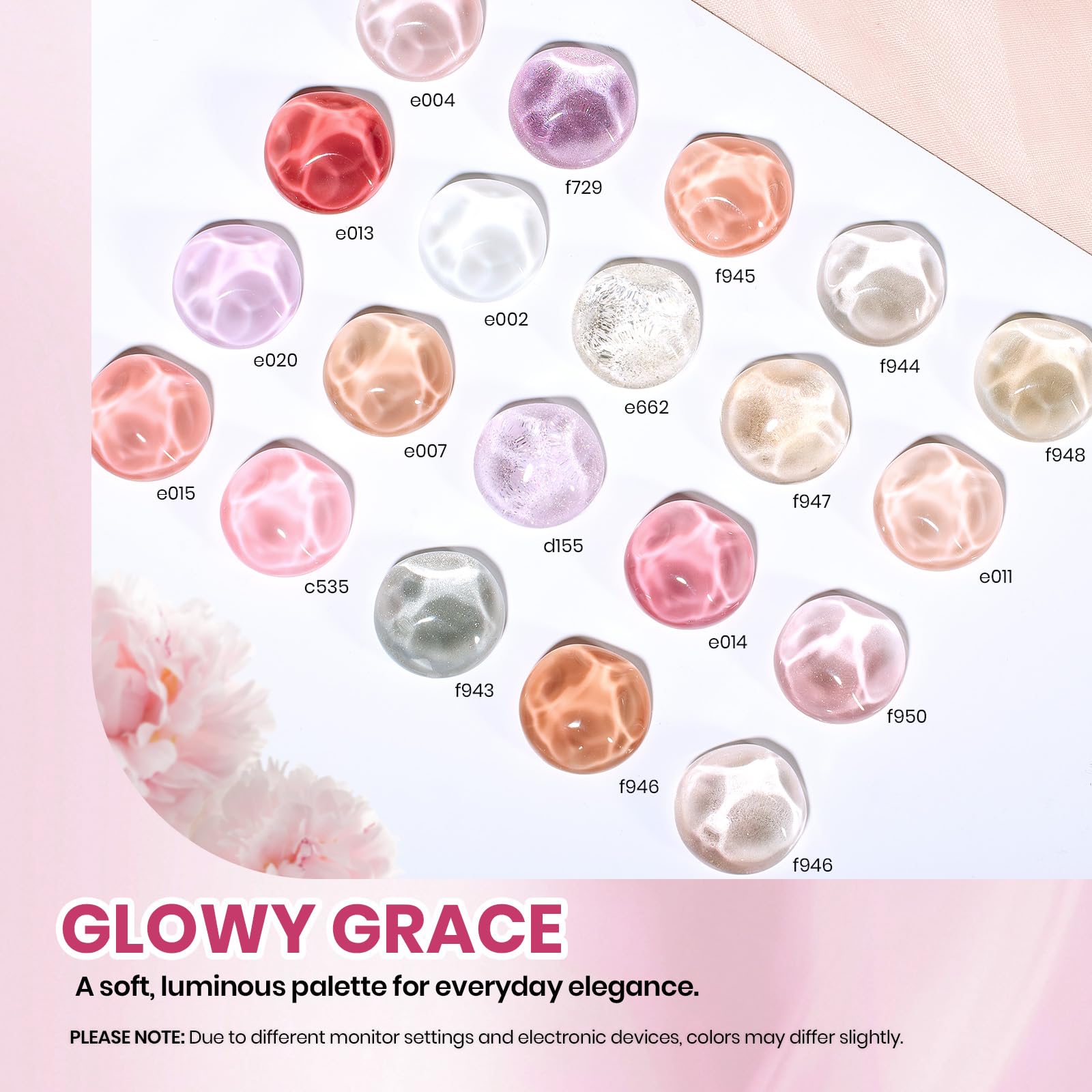 Beetles Cat Eye Gel Nail Polish Set, 36 Colors Jelly Shimmer Nail Gel