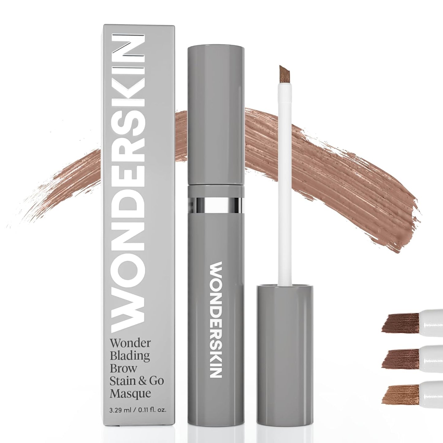 Wonderskin Wonder Blading Brow Stain & Go Masque - Long Lasting Eye Brow Tint, Transfer Proof and Smudge Proof Eyebrow Tint Stain (Blonde)