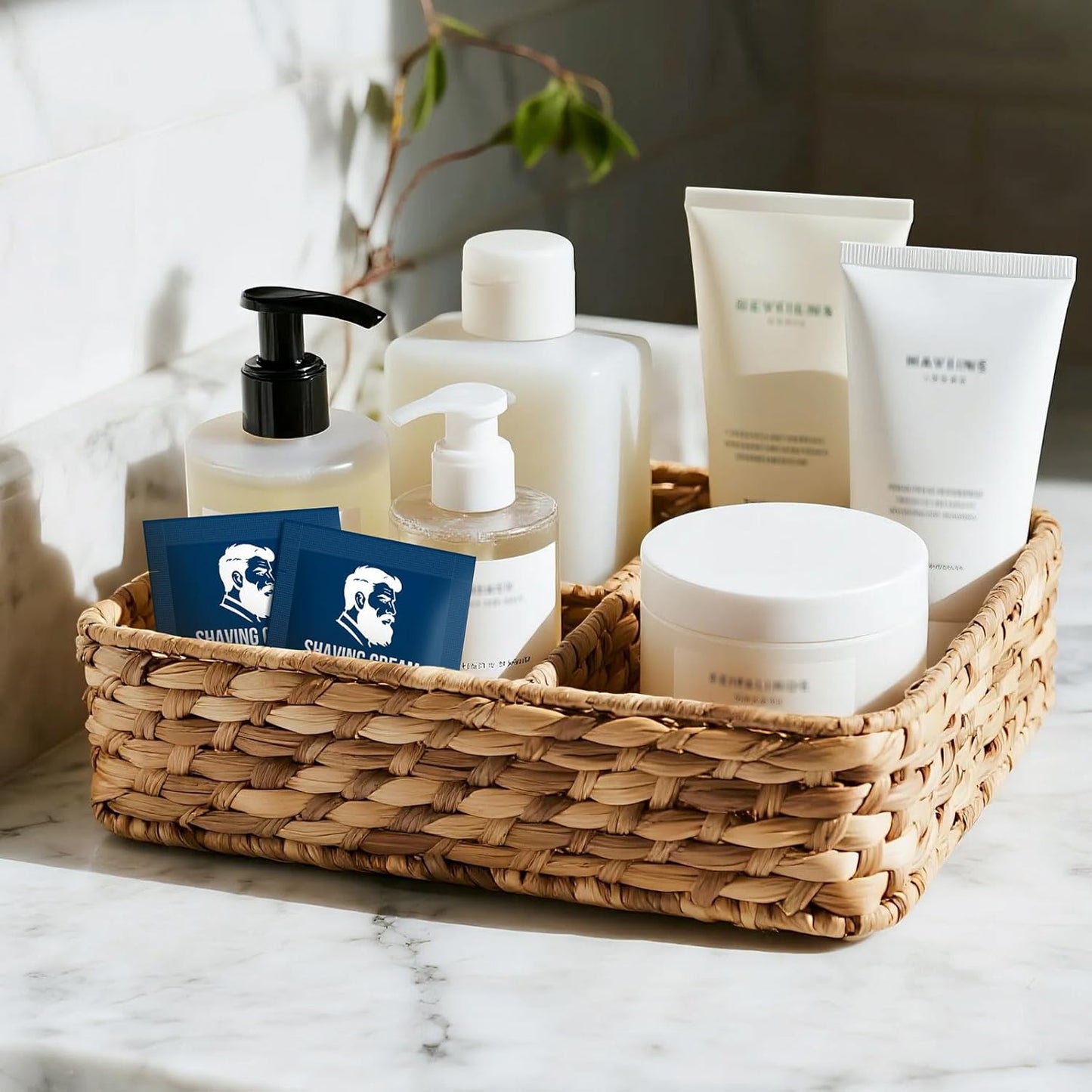 Shaving Cream Bulk Travel,8ml/0.28 oz Travel Shave Cream Disposable Shaving Cream in Bulk for Hotel Homeless （Jasmine，pack of 50)