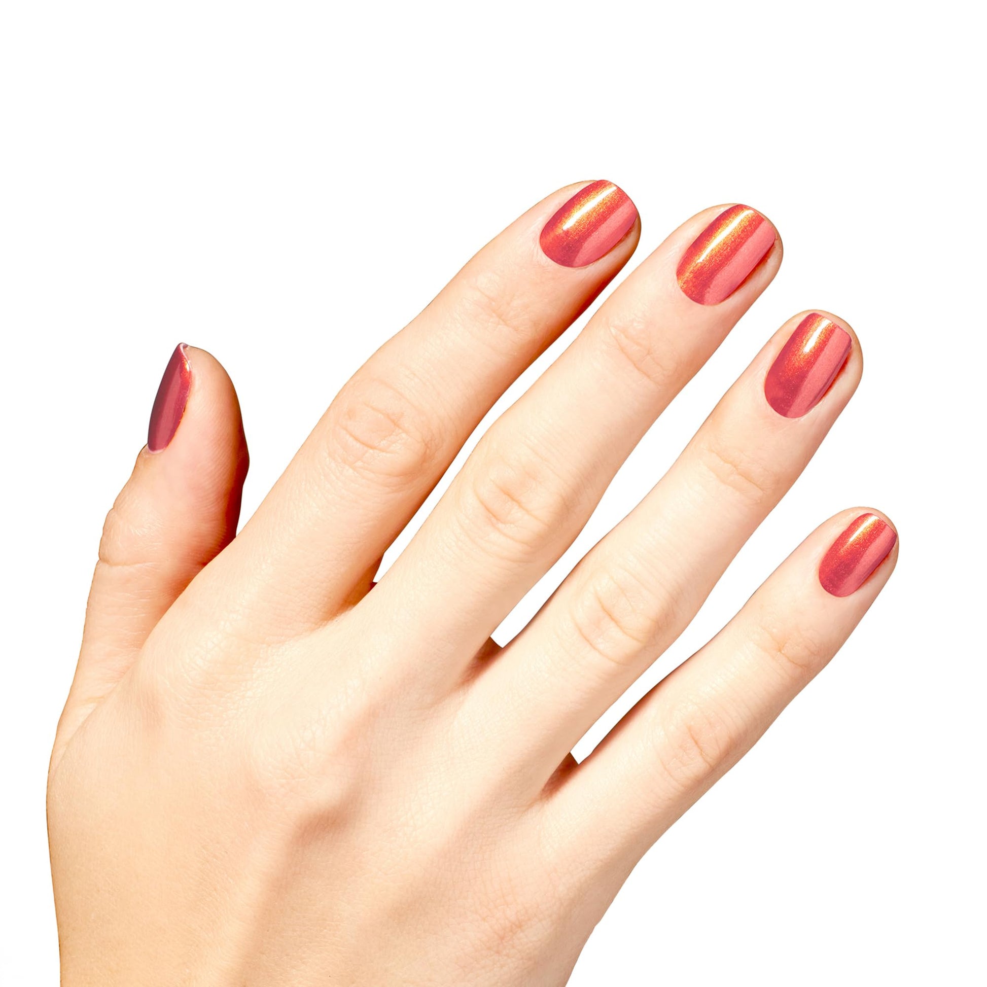 OPI Nail Lacquer Liquid Fire | Opaque Bright Orange Metallic Nail Polish