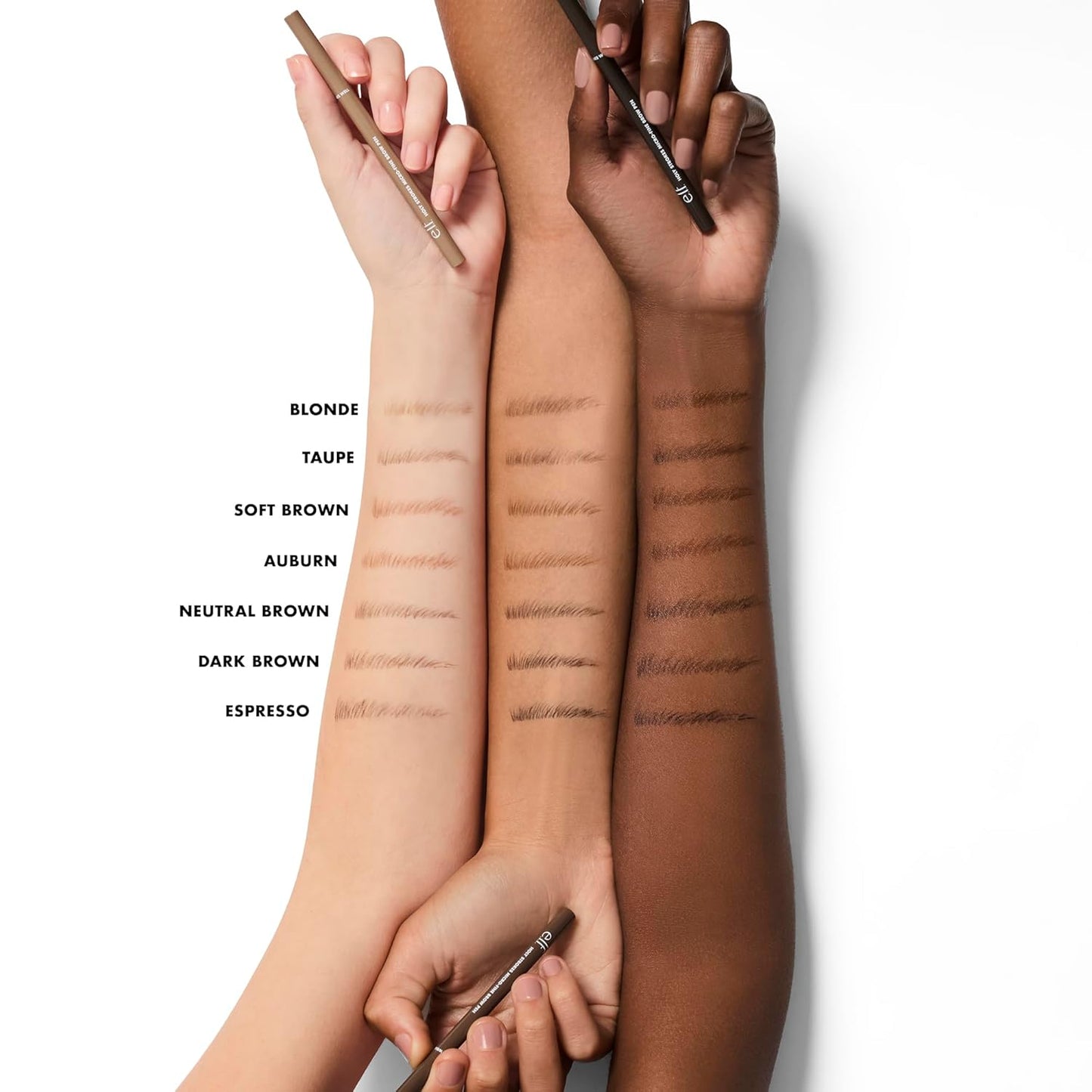 e.l.f. Holy Strokes Micro-Fine Brow Pen, Liquid Waterproof Eyebrow Makeup For Detailing & Adding Dimension, Vegan & Cruelty-Free, Dark Brown