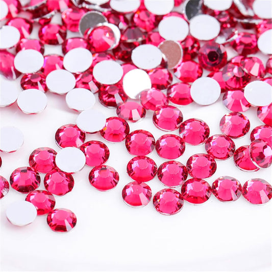 500 Pieces SS30 6mm Flatback Rhinestones Clear Glass Round Gems Crystals for Nail Art DIY Crafts