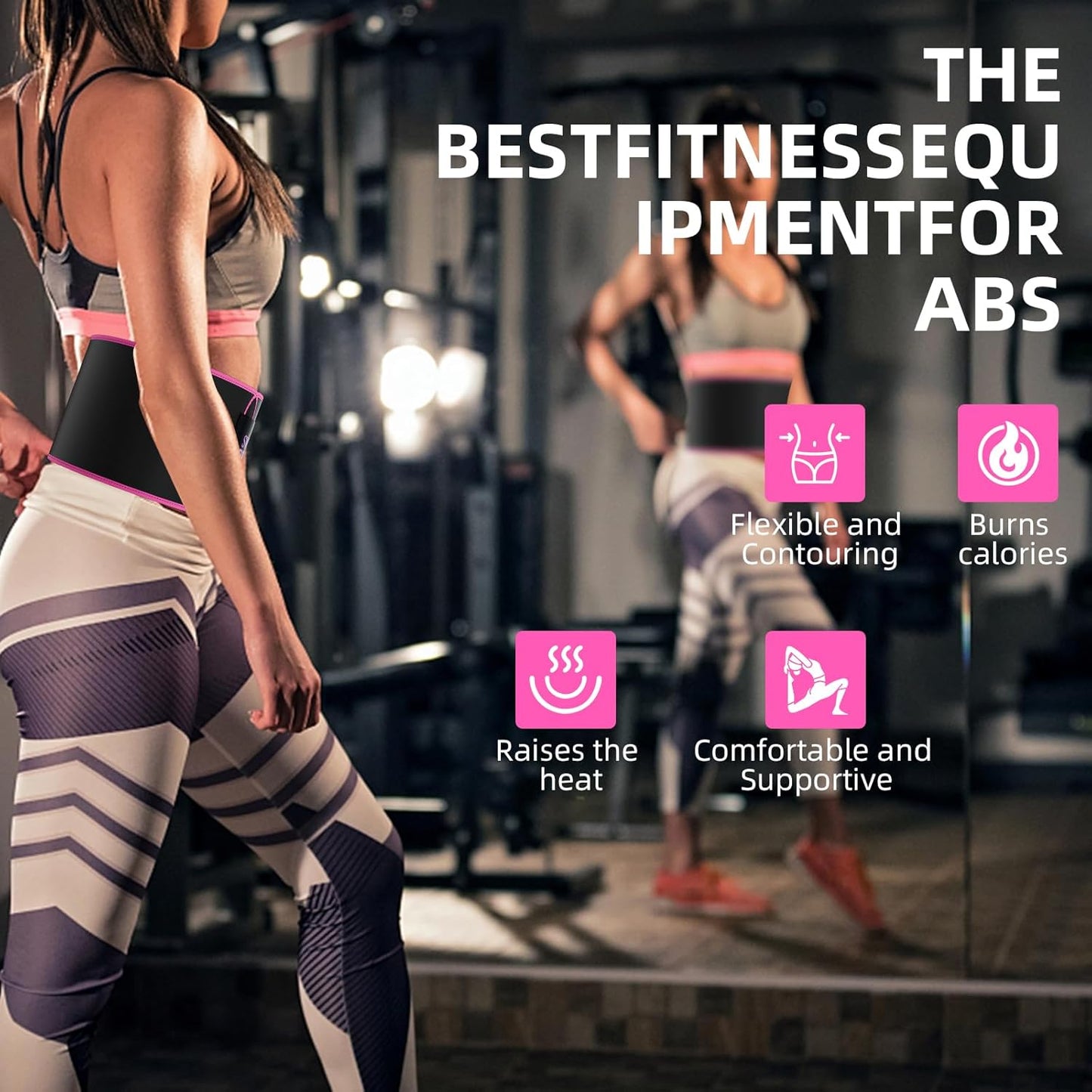 ZPP Waist Trainer for Women and Men, Neoprene Sweat Band Waist Trimmer Belt Slimming Stomach Wrap for Workout