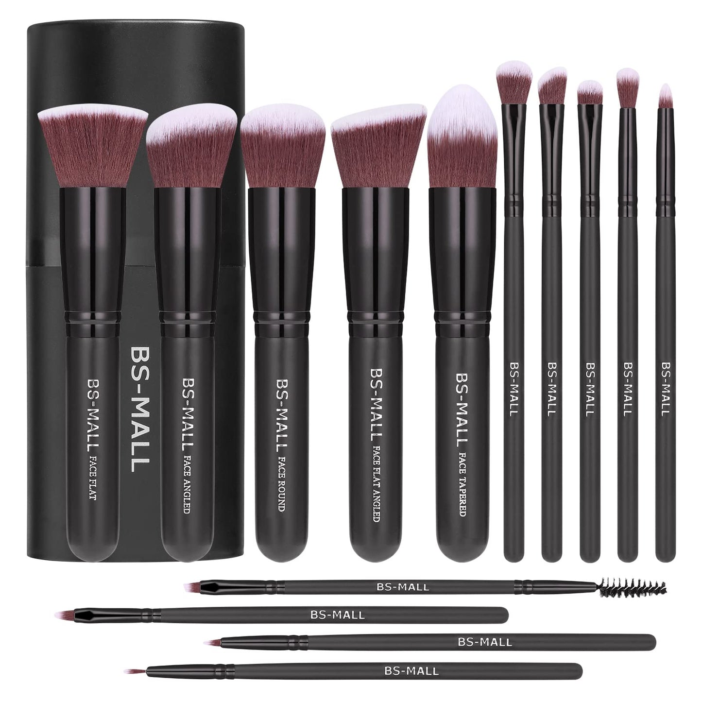 Makeup Brushes BS-MALL Premium Synthetic Foundation Powder Concealers Eye Shadows Makeup 14 Pcs