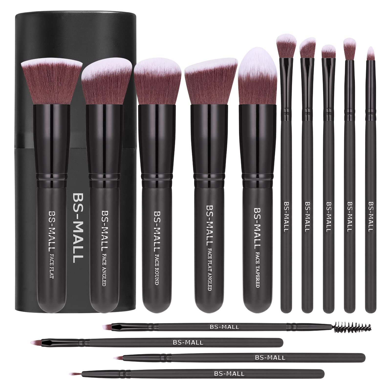 Makeup Brushes BS-MALL Premium Synthetic Foundation Powder Concealers Eye Shadows Makeup 14 Pcs