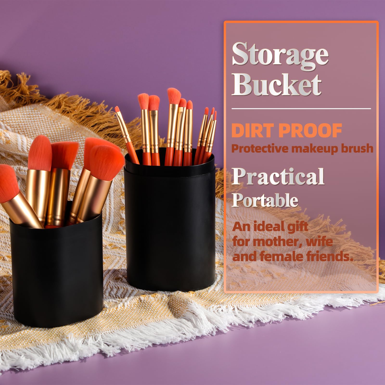 BS-MALL Makeup Brush Set 14 Pcs With Case - Foundation Brush, Concealer Brush, Blush Brush &