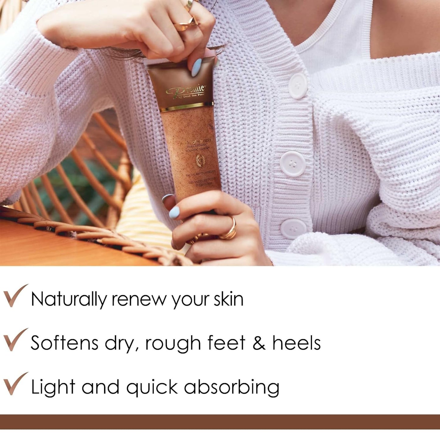 Premier Dead Sea Classic Para-Pharmaceutical Exfoliating Cleansing, Micro Grains Face Facial Gel Cleanser scrub Contains Dead Sea Minerals, non drying, Aromatherapy Scientific Concept 4.25Fl oz (X1)