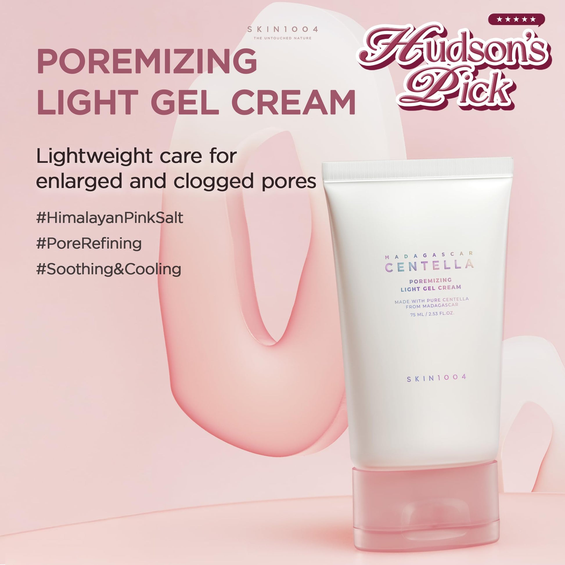 SKIN1004 [Hudson's Pick] Poremizing Gel Cream, Korean Face Moisturizer with Himalayan Pink Salt &