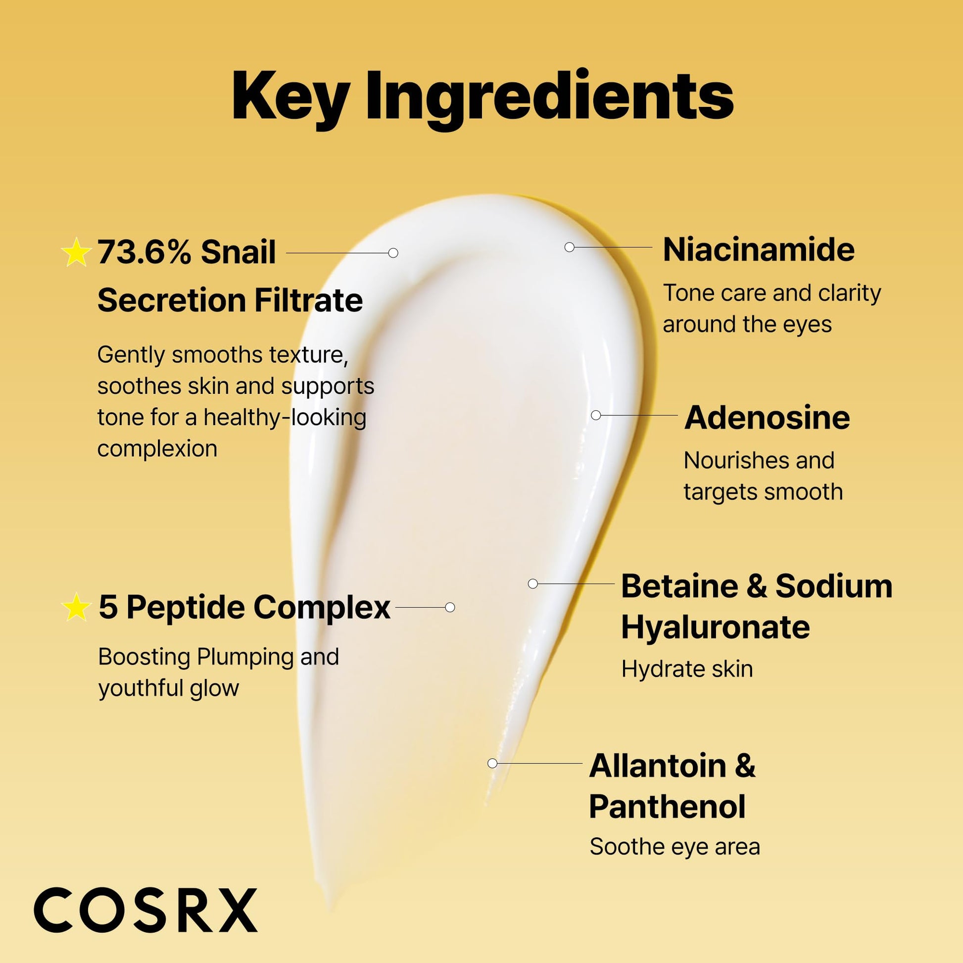 COSRX Snail Mucin Peptide Under Eye Cream for Anti-aging, 0.84 oz