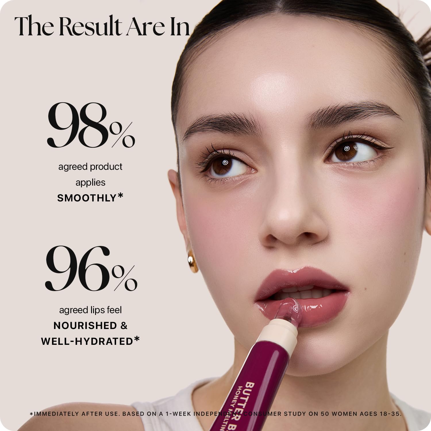Nature Republic Honey Melting Lip Butter Balm | Hydrating Tinted Balm with Peptides, for Sheer &