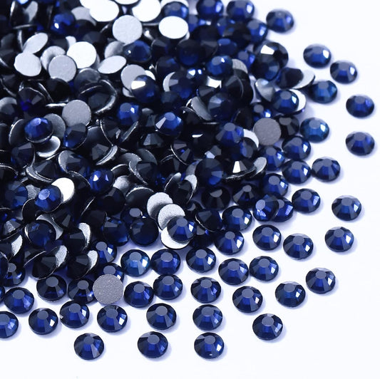 Montana Flatback Rhinestones, Glass Rhinestones for Nail Art and Craft, Glue Fix, Loose Crystal
