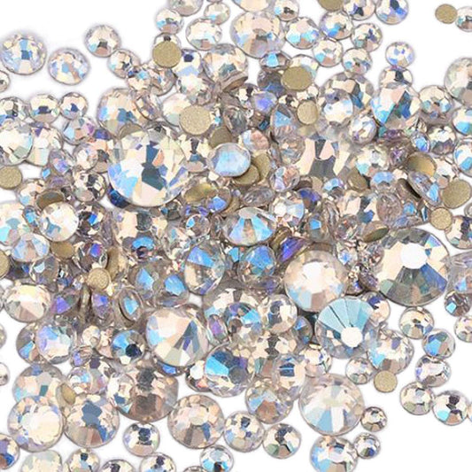 Rhinestones flat back gems round DIY decorative Nail Face and apparel accessories ss3-20 mix