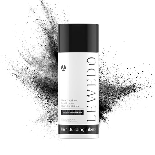 Hair Building Fibers - Instant Volume for Thinning Hair, Natural Appearance with Electrostatic Adsorption,Plant-Based, All-Day Hold, 25G Black
