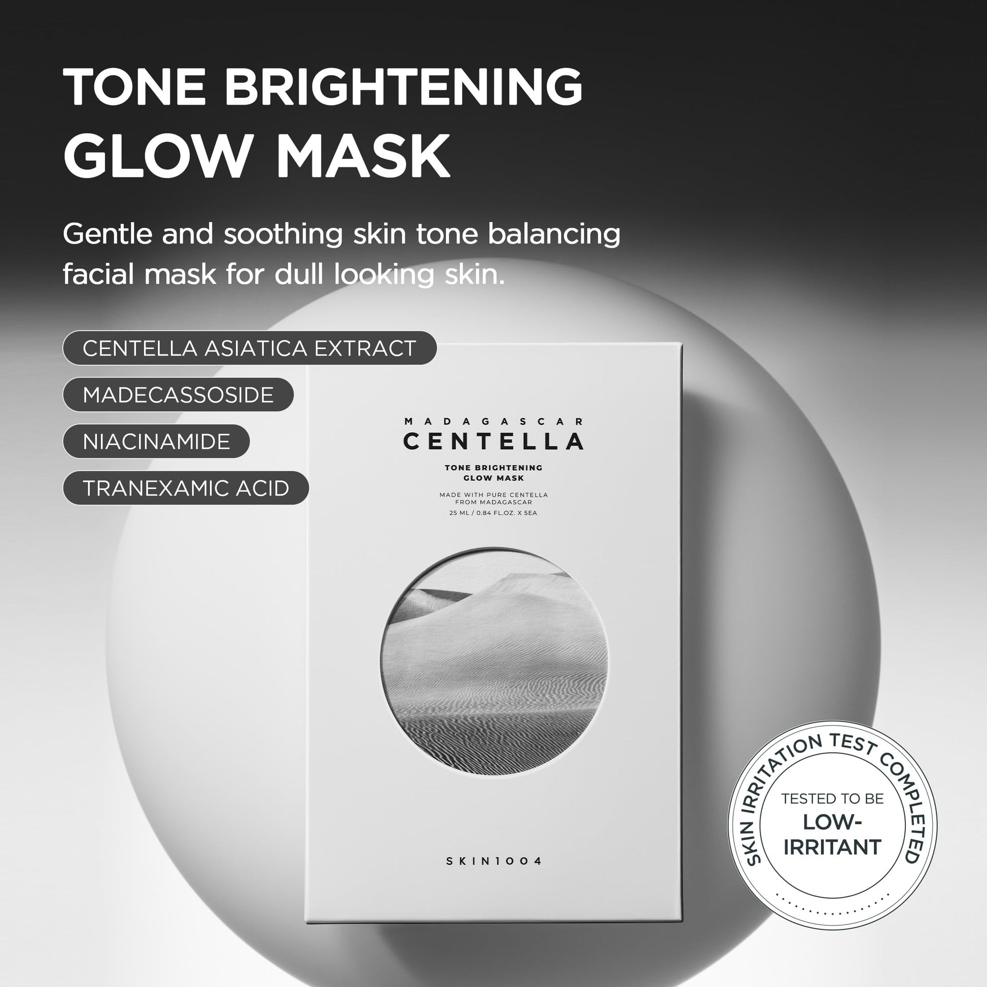 SKIN1004 Tone Balancing Mask, Face Mask Skincare for Uneven Skin Tone, Facial Sheet Mask for