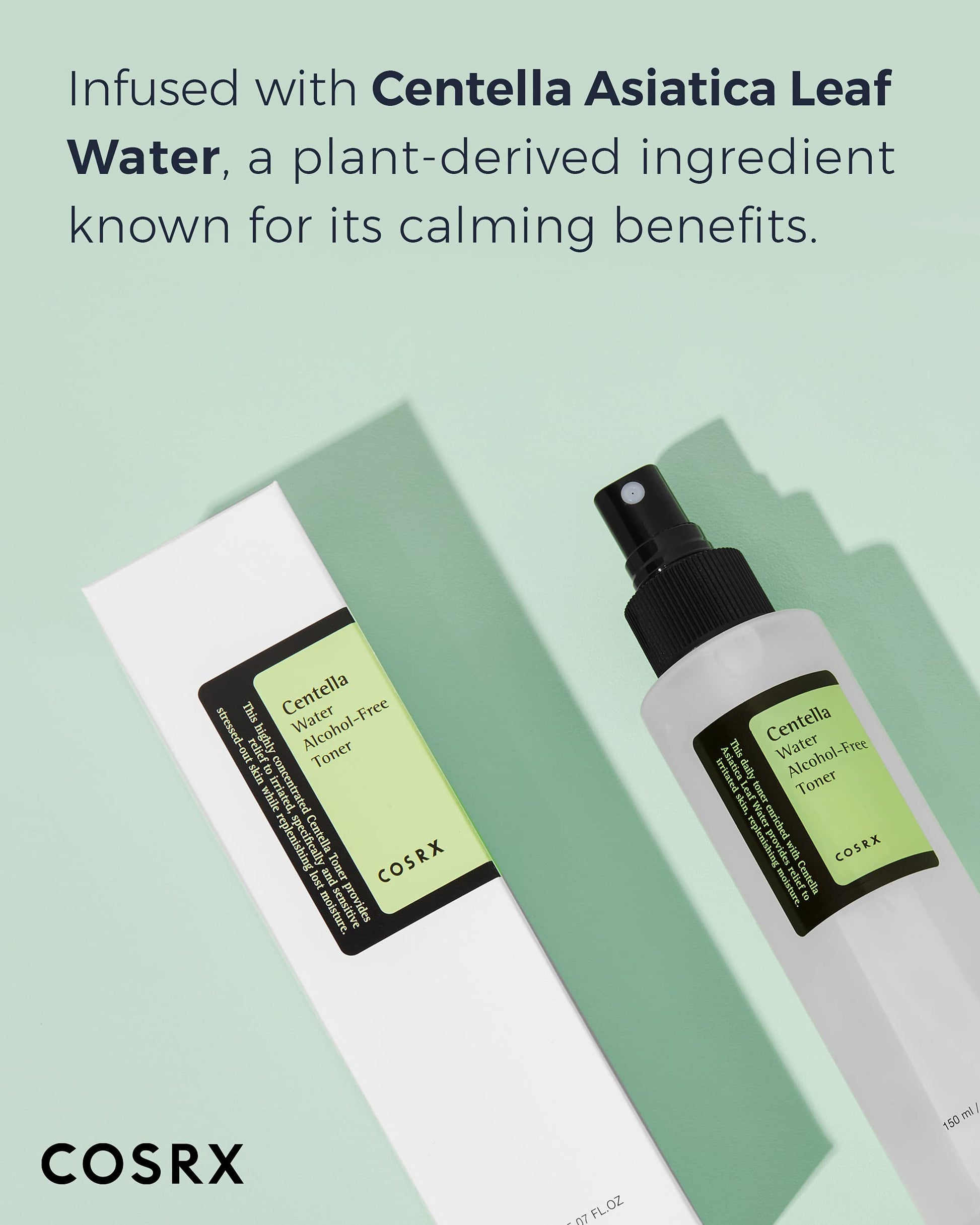 COSRX Alcohol-Free CICA Toner, Centella Soothing Spray Toner, 5.07 fl oz