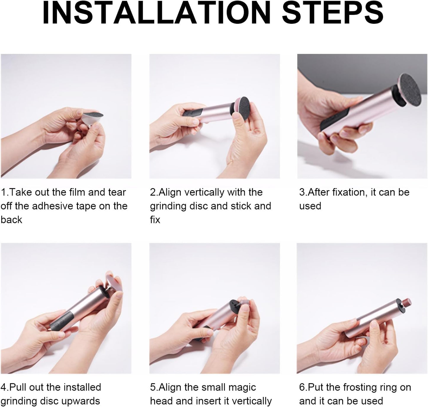 ele ELEOPTION Electric Callus Remover for Feet Electric Foot File Nail Grinder 6 Speed Adjustable Rechargeable Professional Foot Sander Pedicure Tool for Feet Dry Dead Skin Pink