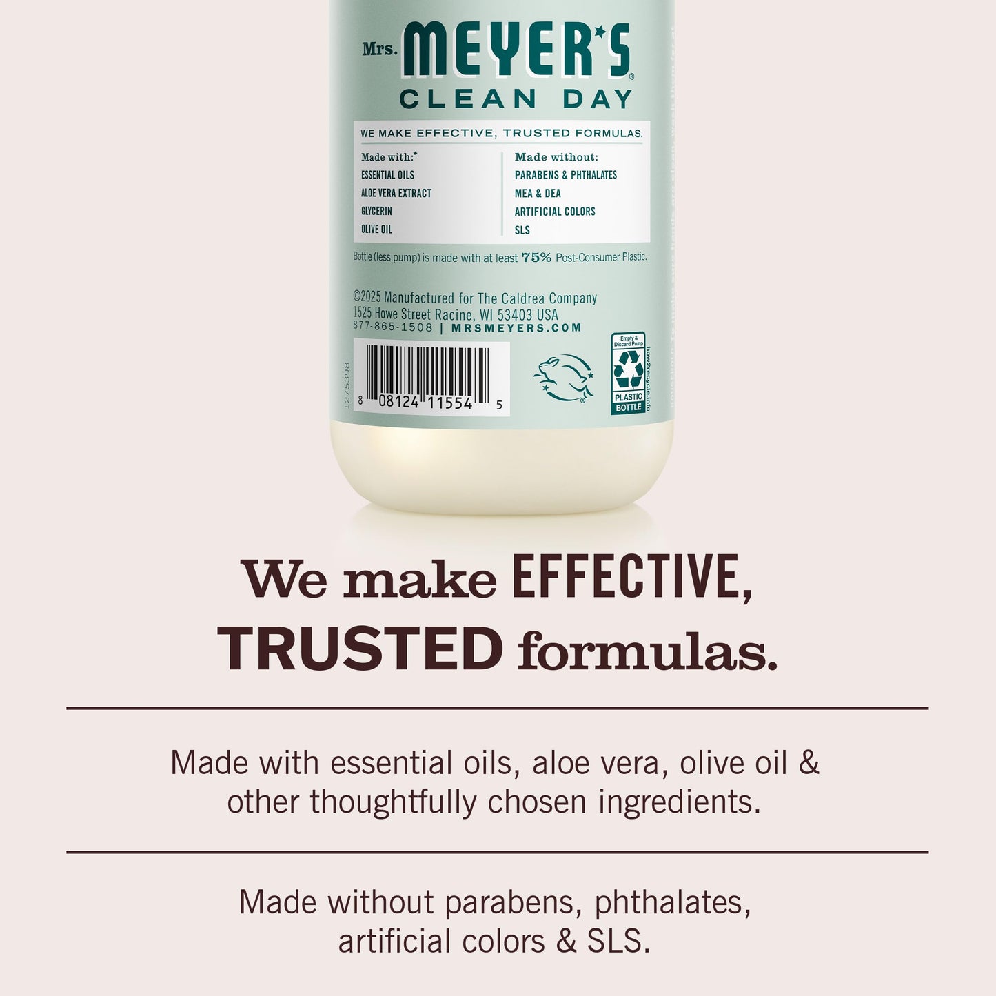 MRS. MEYER'S CLEAN DAY Hand Soap, Birchwood Scent, 12.5 Fl Oz Bottle - 3 Pack