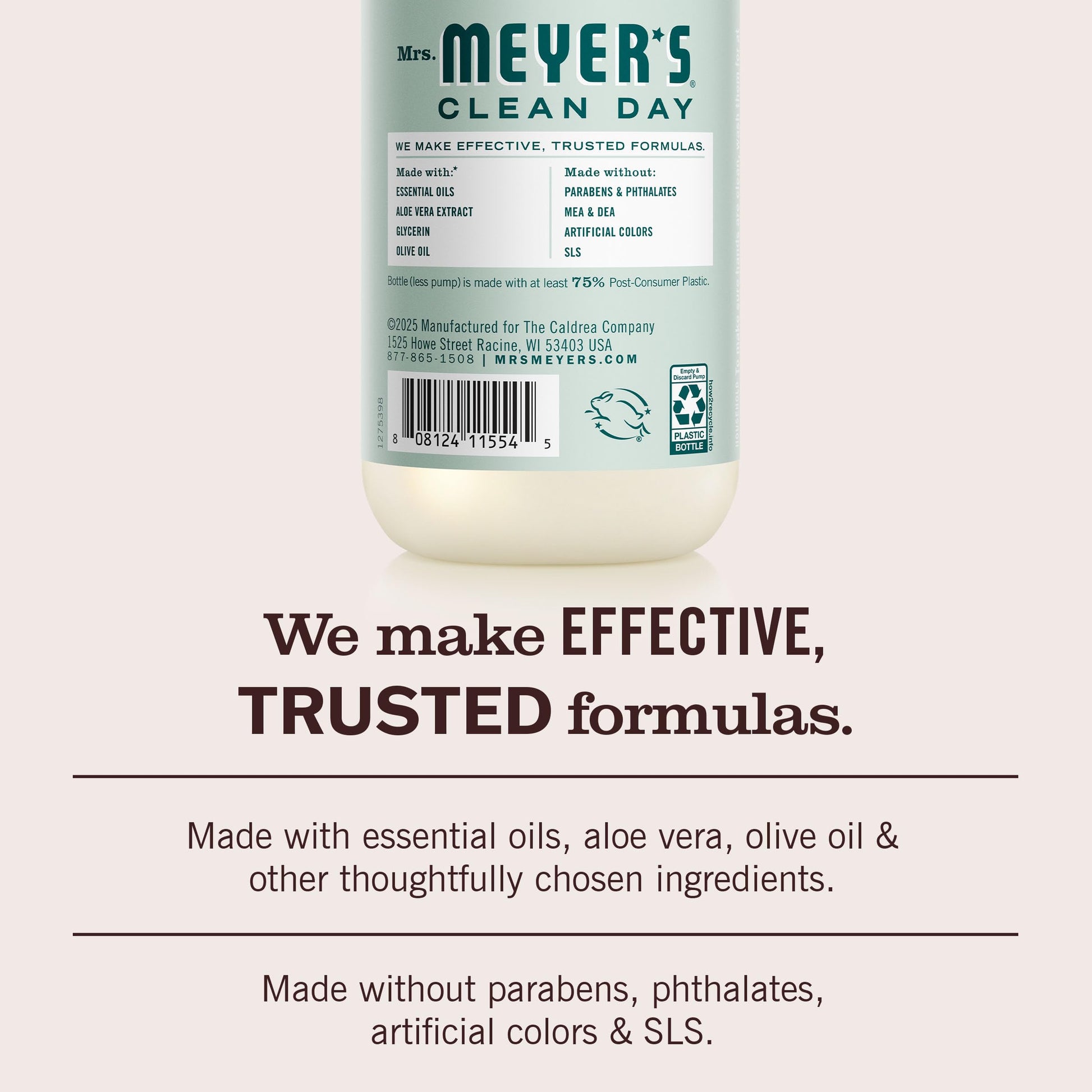 MRS. MEYER'S CLEAN DAY Hand Soap, Birchwood Scent, 12.5 Fl Oz Bottle - 3 Pack