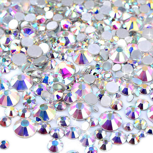 Rhinestones flat back gems round DIY decorative Nail Face and apparel accessories ss3-20 mix
