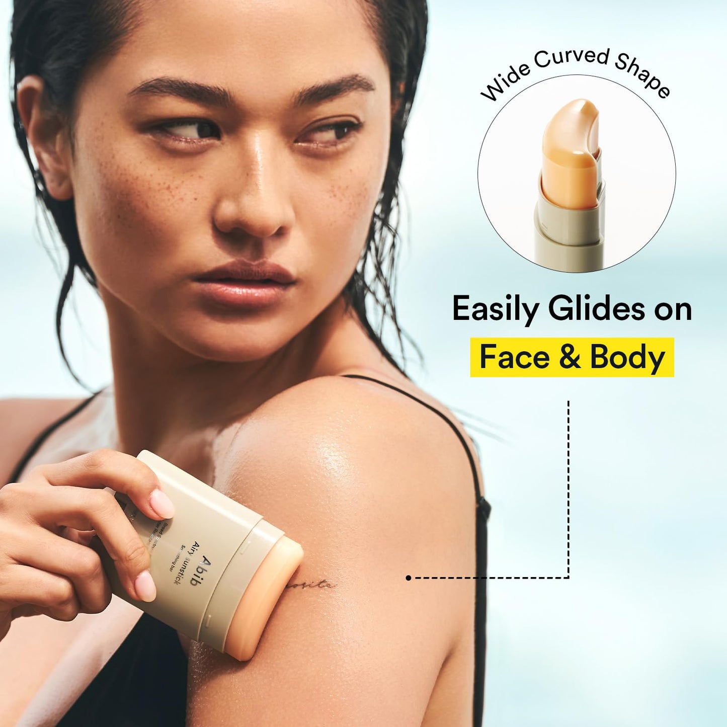 Abib Airy Sunstick Protection Bar DUO SPF50+ Broad Spectrum, Semi-Matte Sunscreen Stick for Oily &