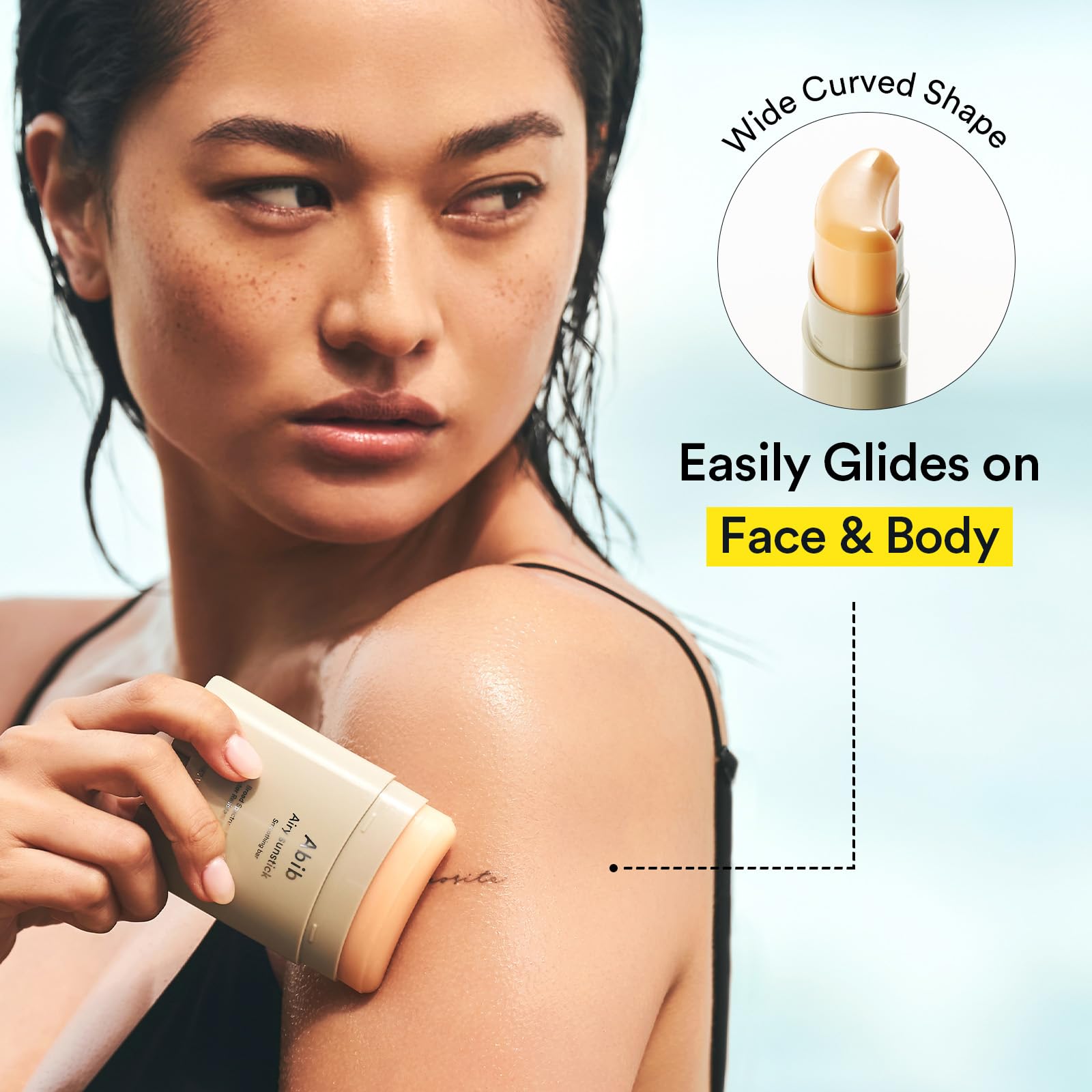 Abib Airy Sunstick Protection Bar DUO SPF50+ Broad Spectrum, Semi-Matte Sunscreen Stick for Oily &