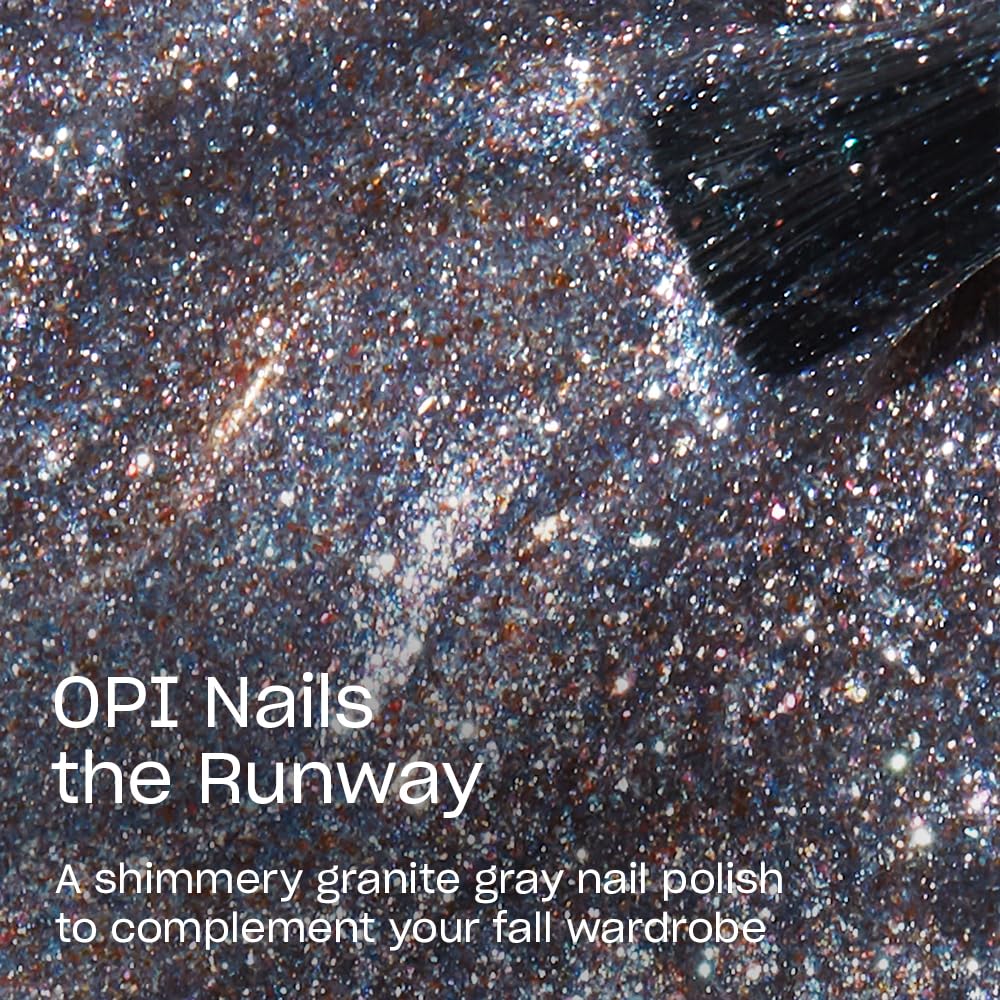 OPI Nail Lacquer OPI Nails the Runway | Opaque Muted Gray Shimmer Polish