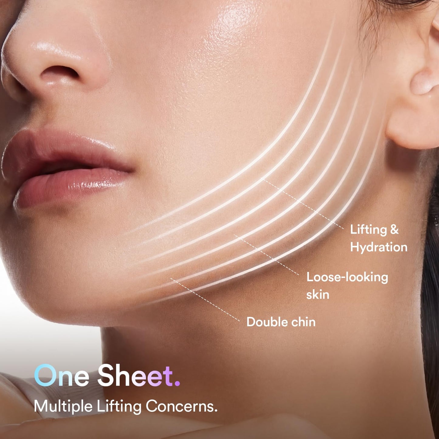 Abib Silhouette Lifting Cream Mask V-up Solution (4 sheets) with PLGA-Peptide, Jawline Double Chin