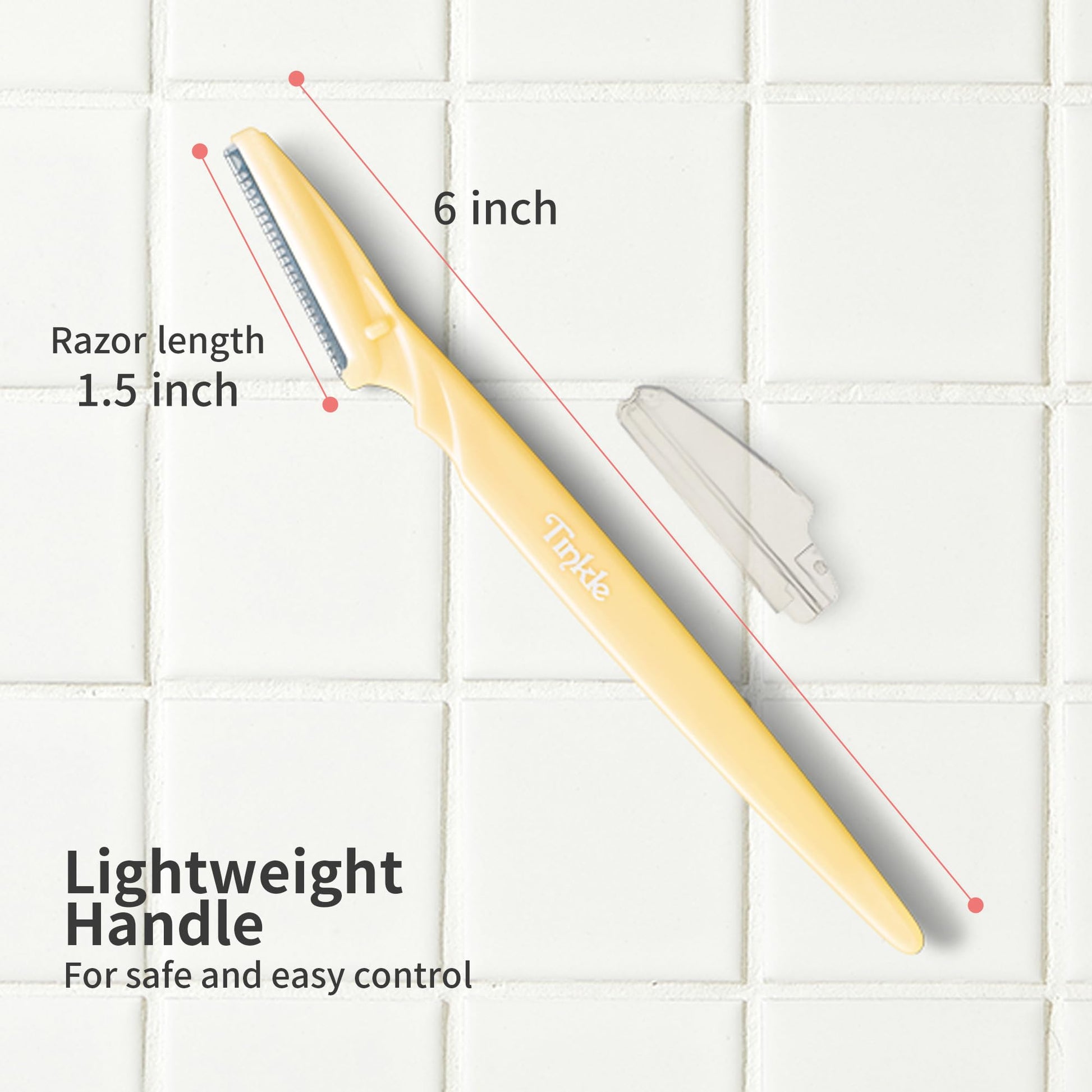 Tinkle Dermaplaning Tool 12ct, Dermaplane Razor for Women, Safe and Easy Peach Fuzz Remover