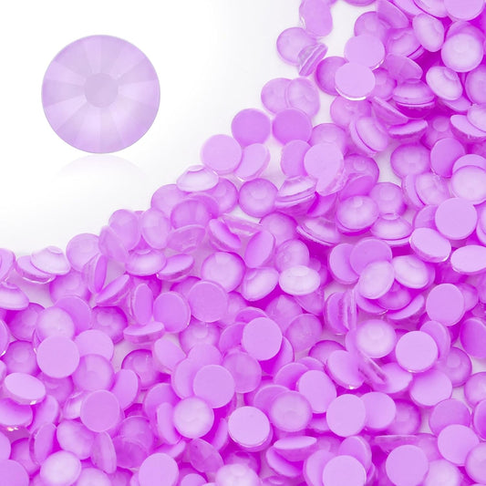 Mocha Lt.Purple Flatback Rhinestones, Glass Rhinestones for Nail Art and Craft, Glue Fix, Loose