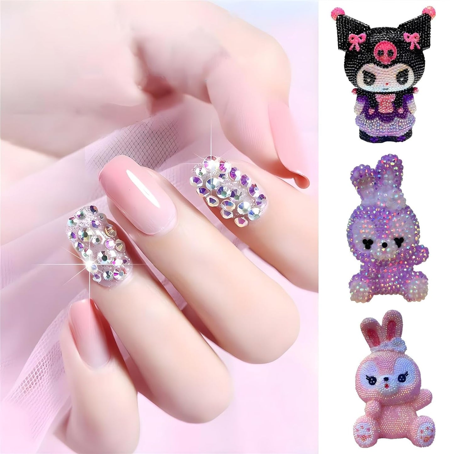 Flatback Rhinestones Round Gems for Nails Art and Crafts 4000Pcs SS6 2mm Glitter Crystals Stone DIY Bags Clothes Shoes (Silver)