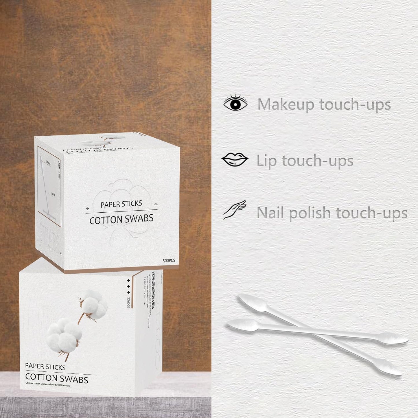 Precision Tip Cotton Swabs/Double Pointed Cotton Buds for Makeup 1000pcs