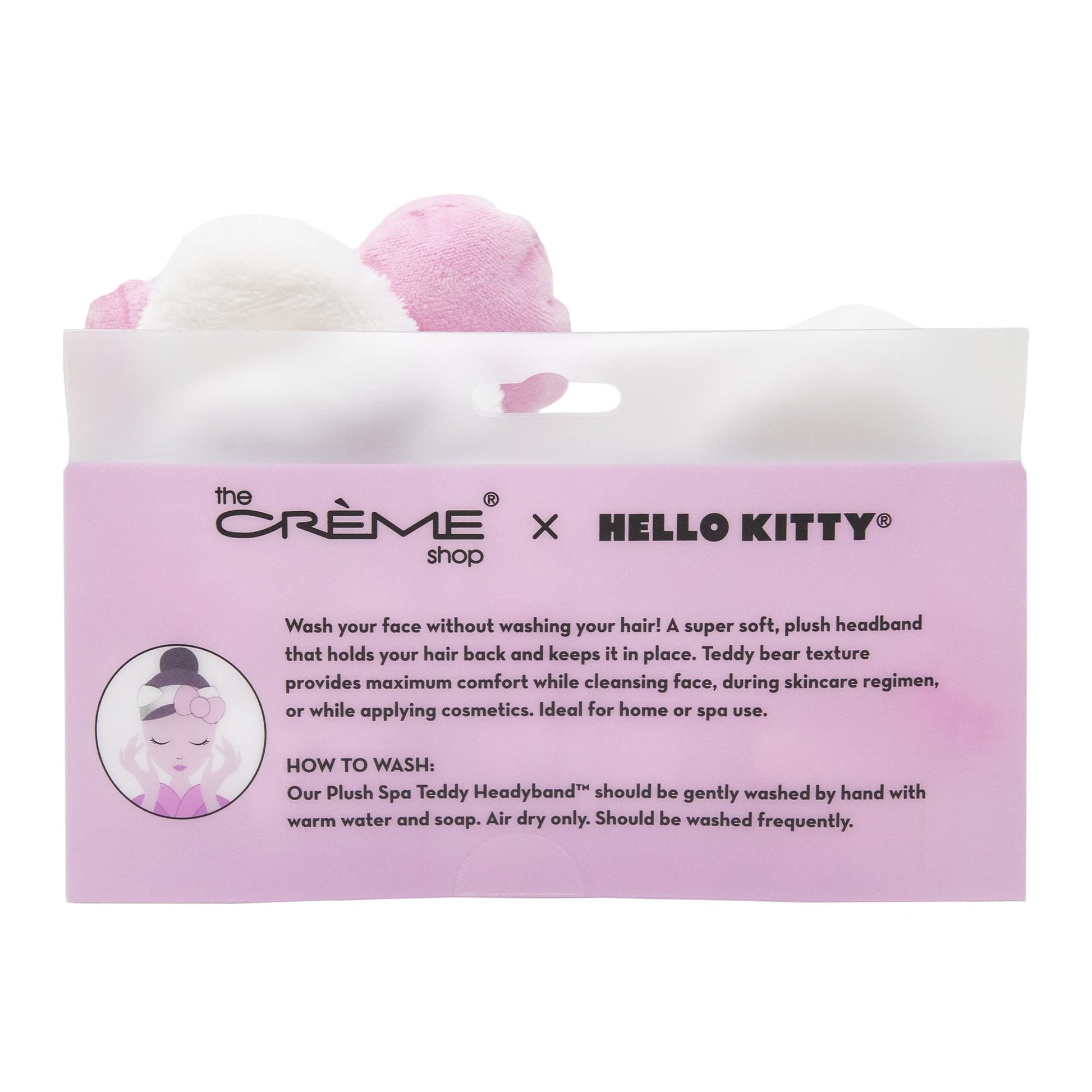 The Crème Shop x Hello Kitty Teddy Headband (Pink Bow)