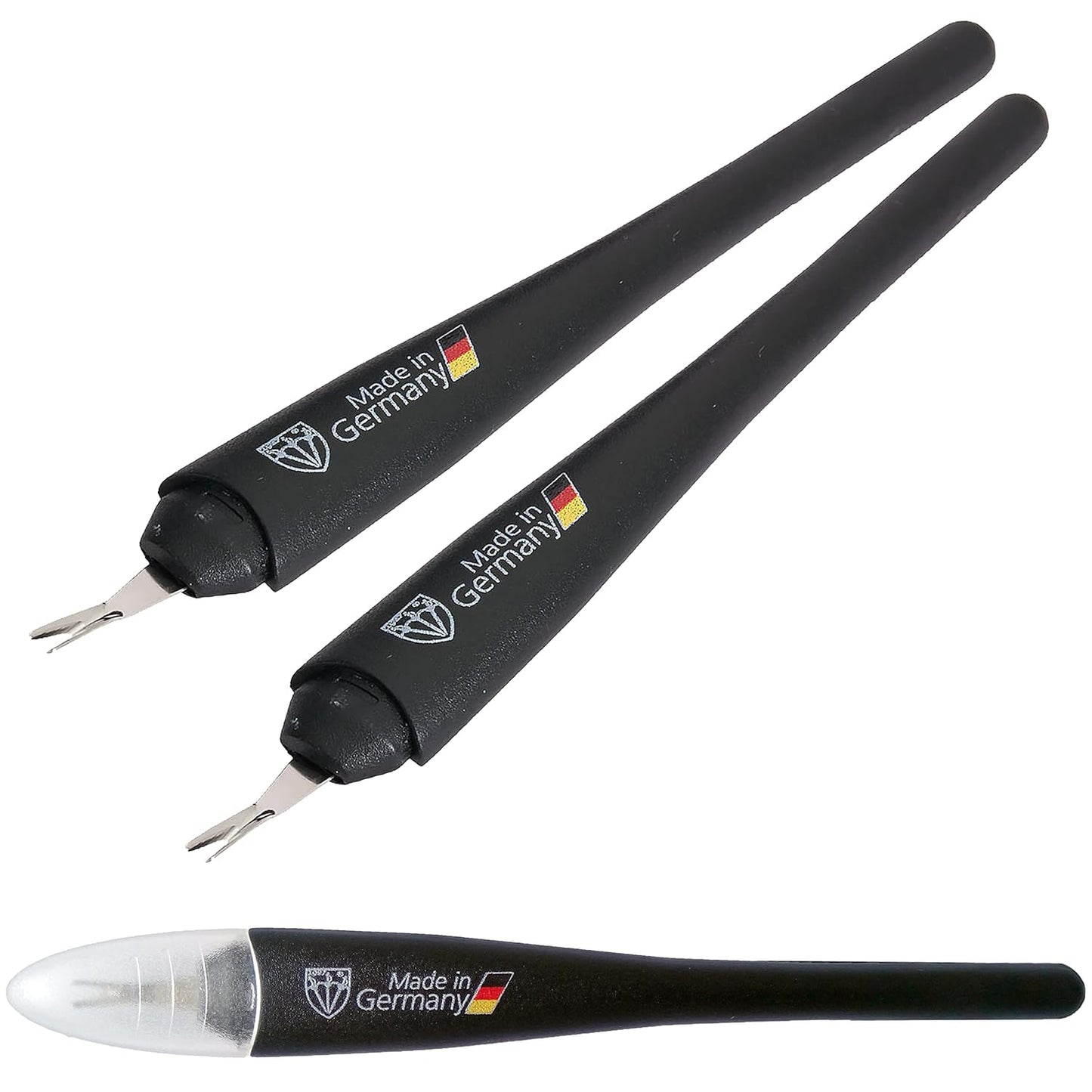 3 Swords Germany - Brand Quality Cuticle Knife Trimmer Remover Cutter (2 pcs.) Manicure Pedicure Grooming for Professional Finger & Toe Nail Care by 3 Swords, Made in Solingen Germany