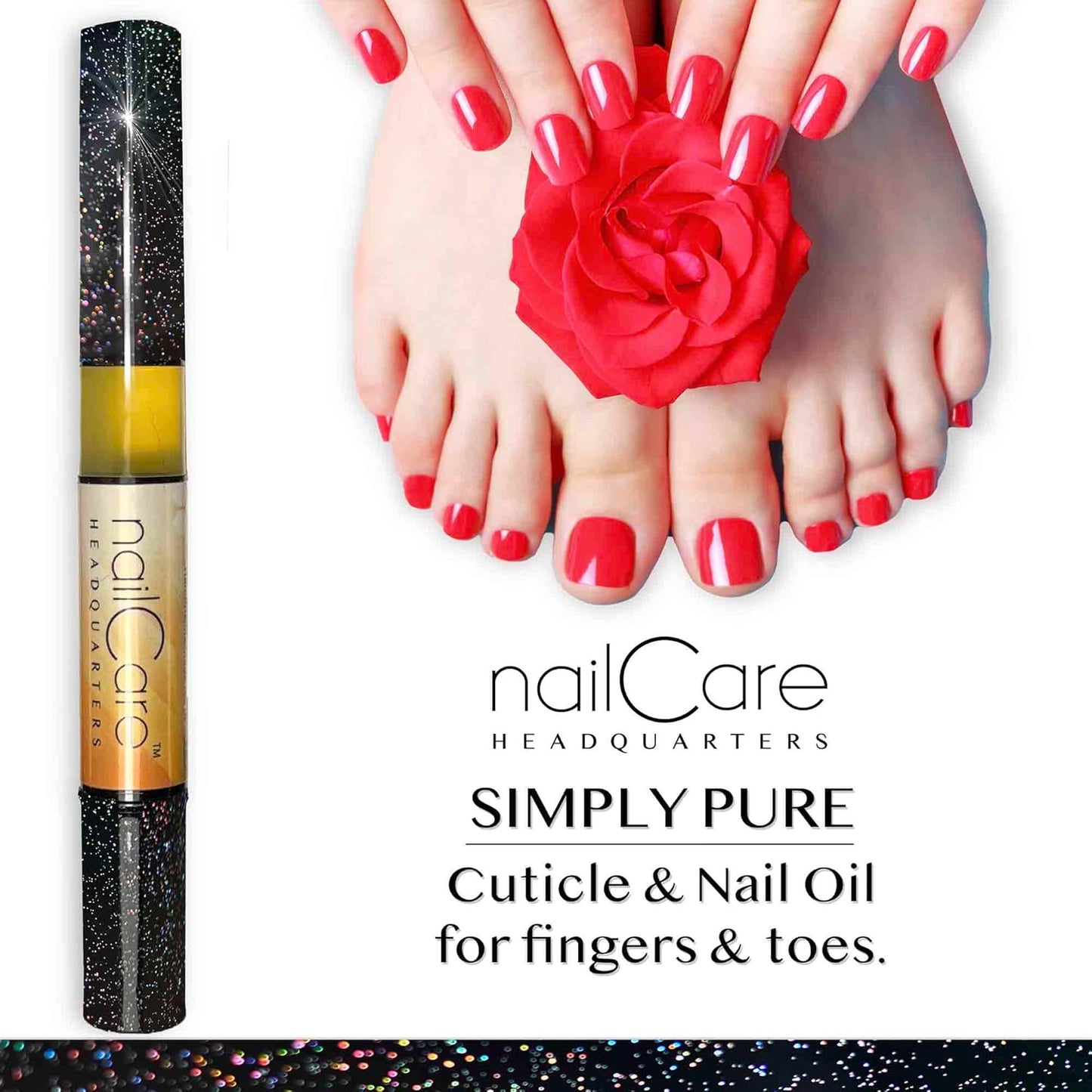 Nail Care Headquarters Simply Pure Cuticle Oil Pen for Nails - Nail Strengthener & Growth Serum for Damaged Nails, Hangnails w/Jojoba cuticle oil—Milk & Honey Fragrance