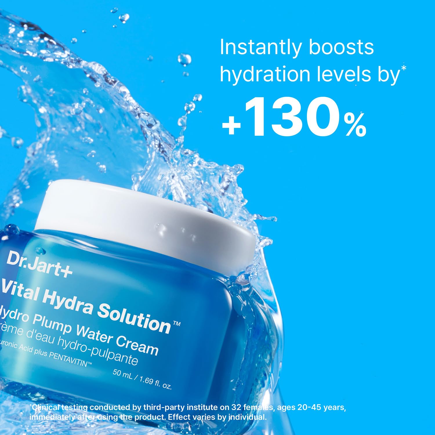 Dr.Jart+ Vital Hydra Solution Water Cream Glow Hydrating Korean Face Moisturizer with Hyaluronic