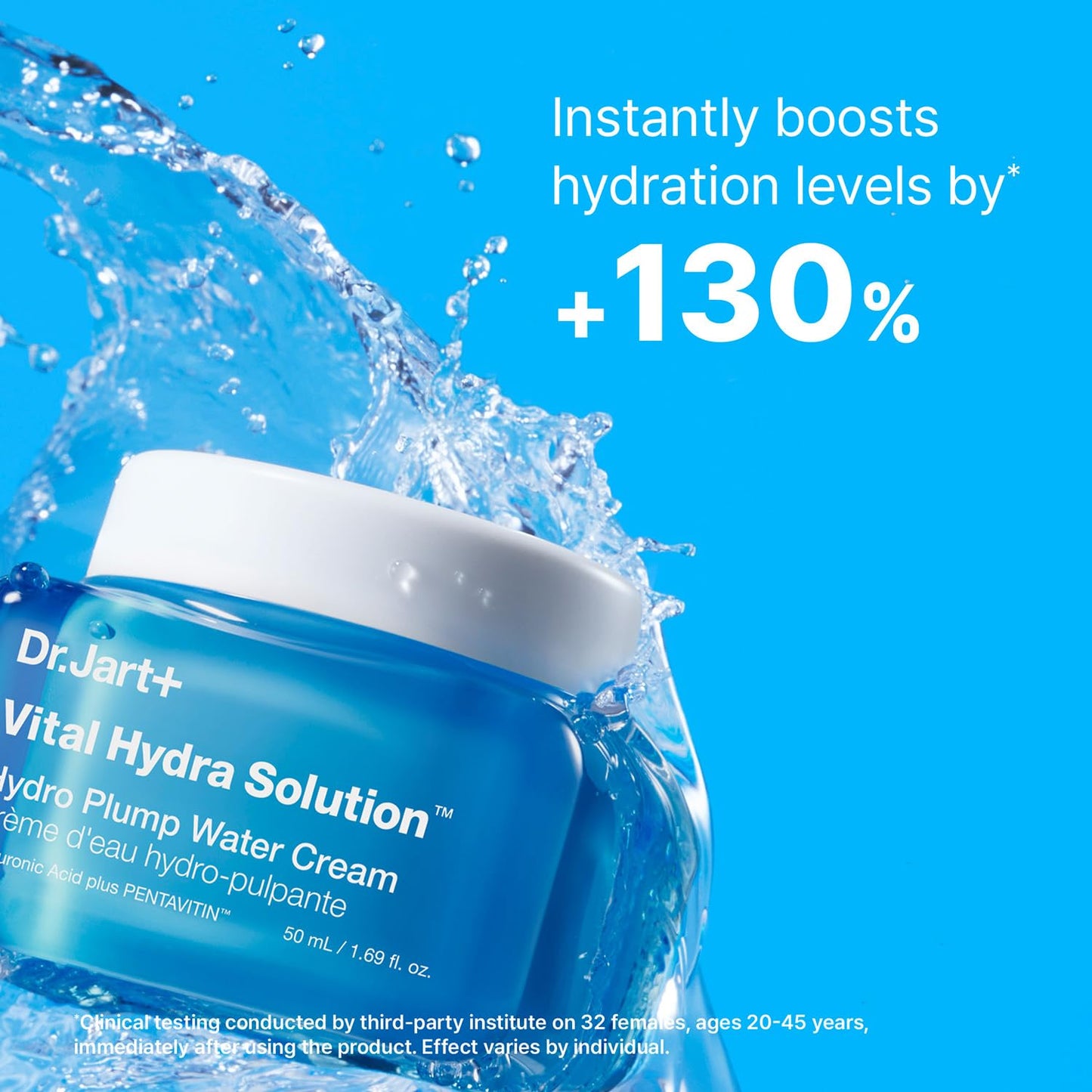 Dr.Jart+ Vital Hydra Solution Water Cream Glow Hydrating Korean Face Moisturizer with Hyaluronic